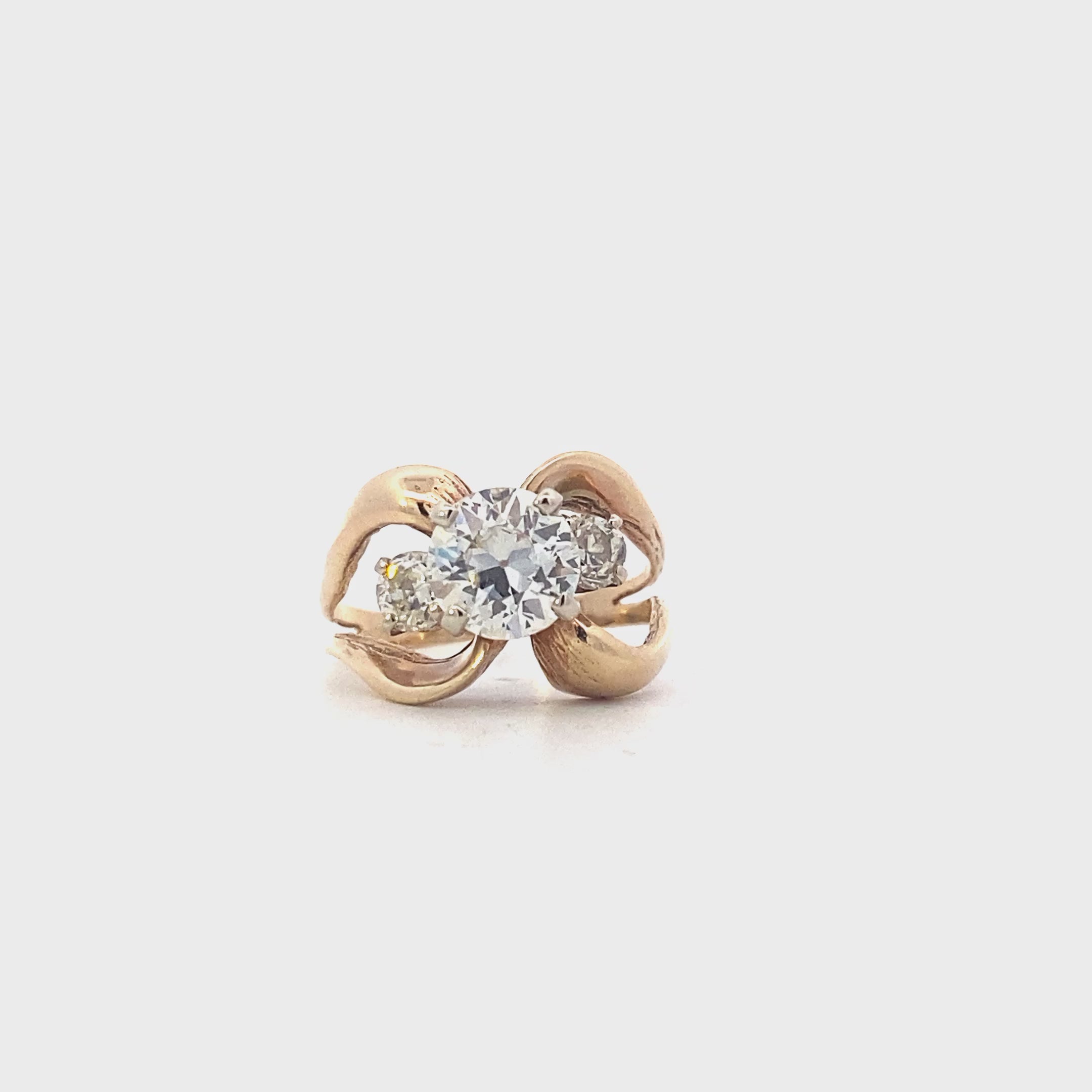 14K Yellow Gold Diamond Ring - 1.90ct