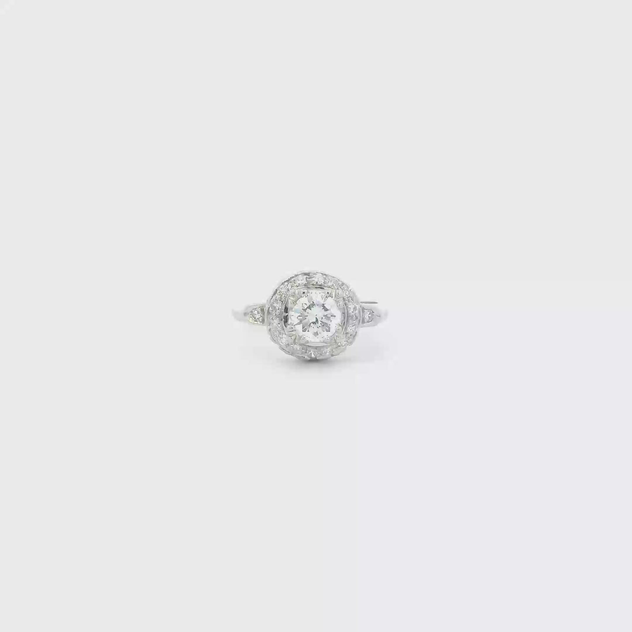 Platinum Diamond Women's Ring - 0.55ct