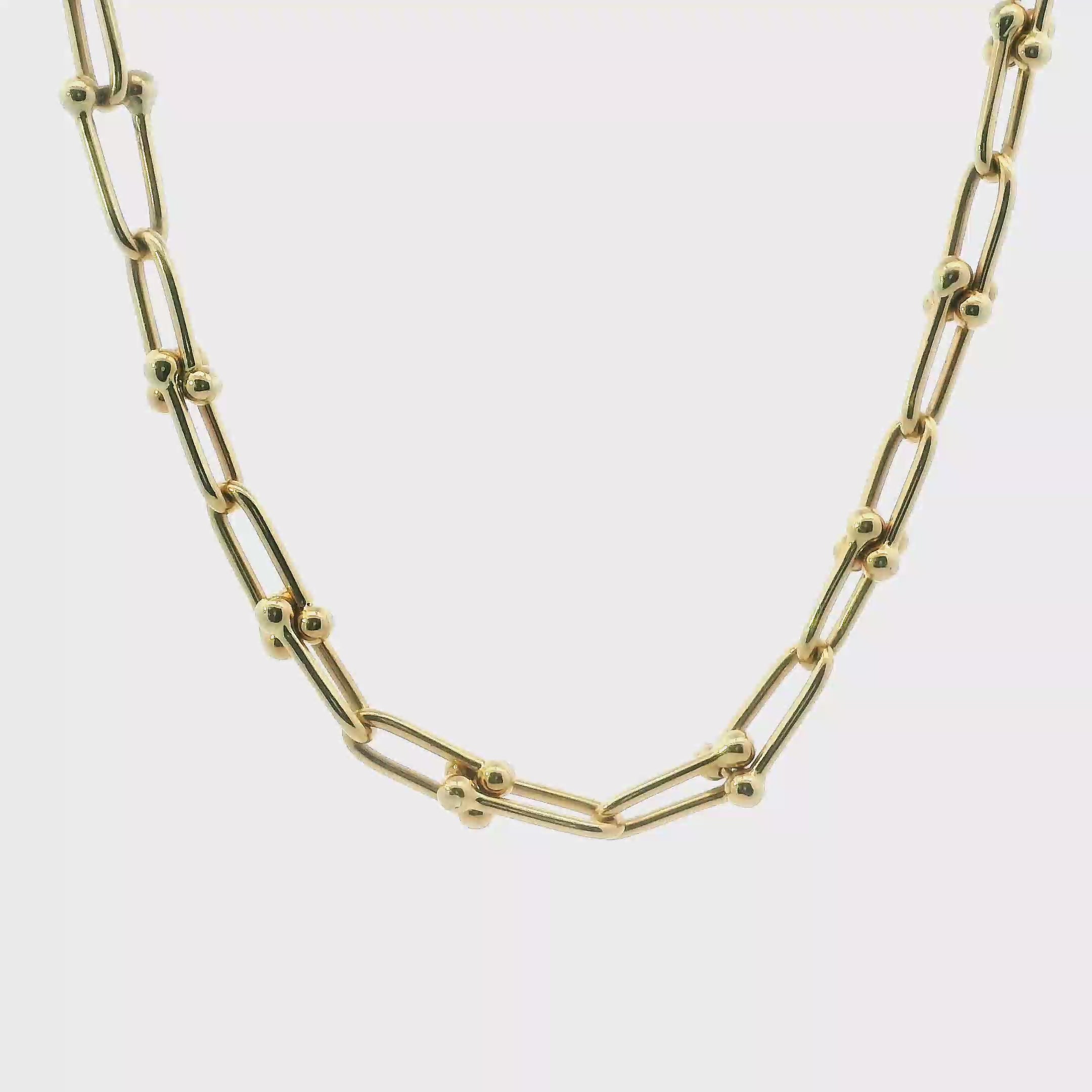 14K Yellow Gold Hardware Link Chain