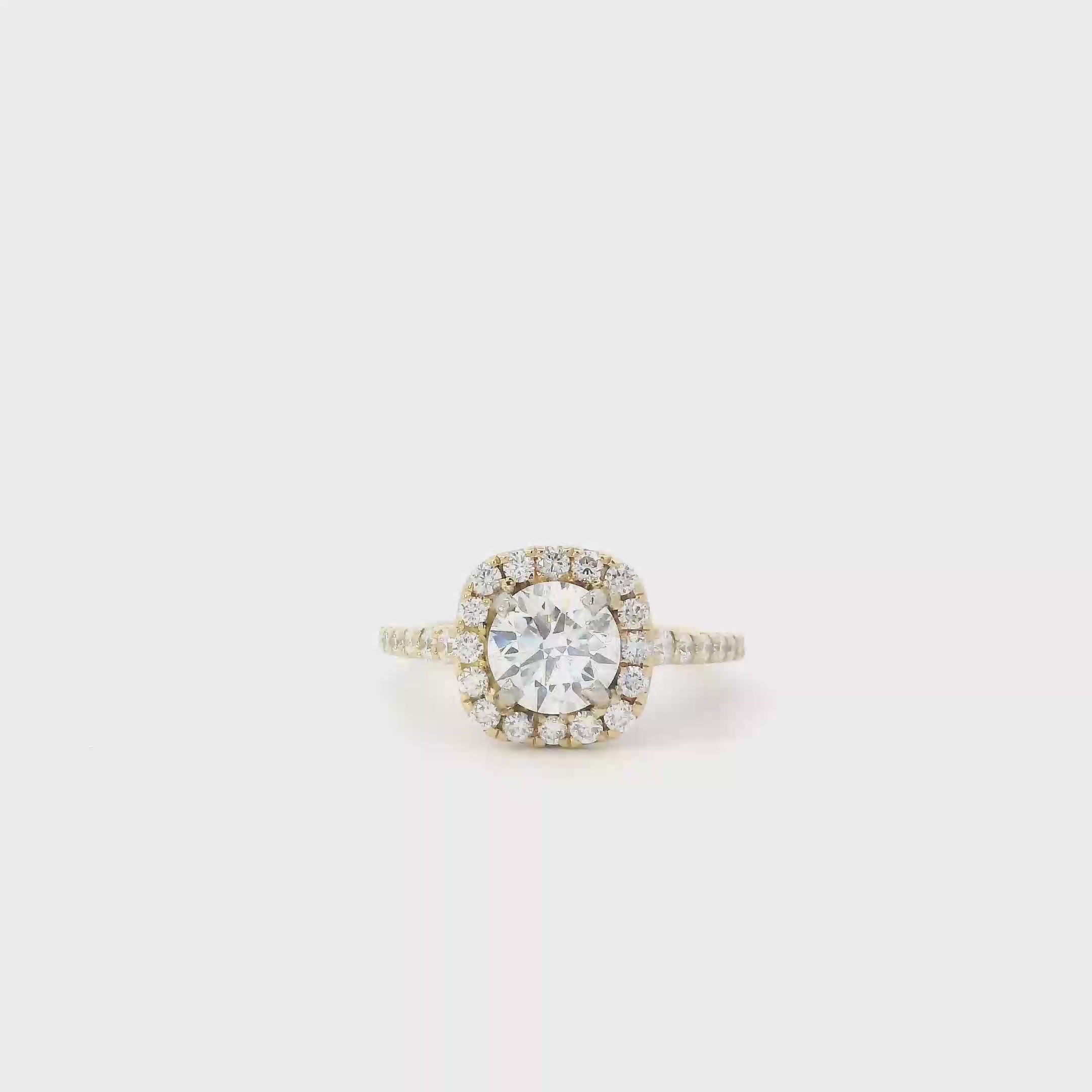 14K Yellow Gold Lab Grown Diamond Women's Ring - 1.64ct
