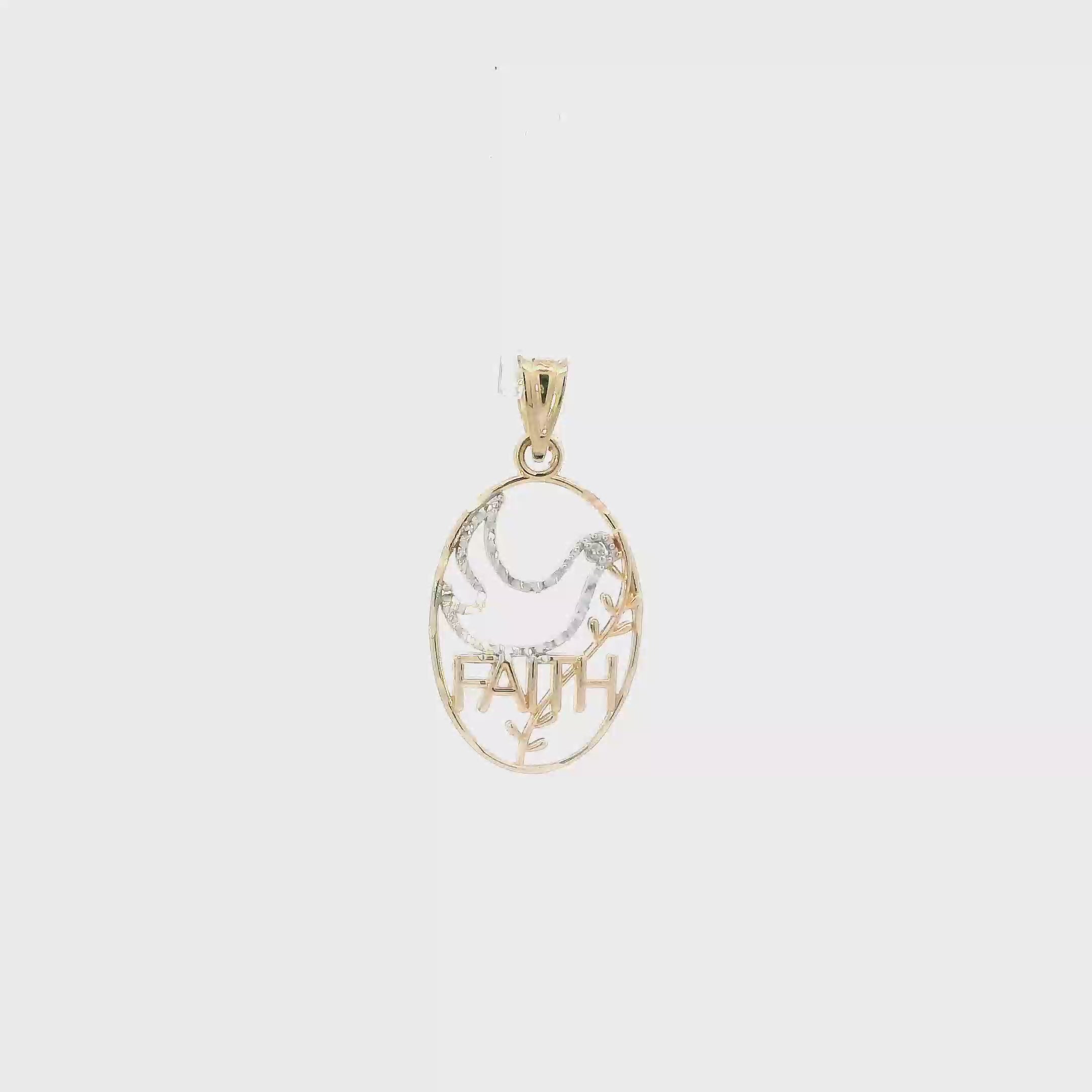 14K Yellow & White Gold Oval 