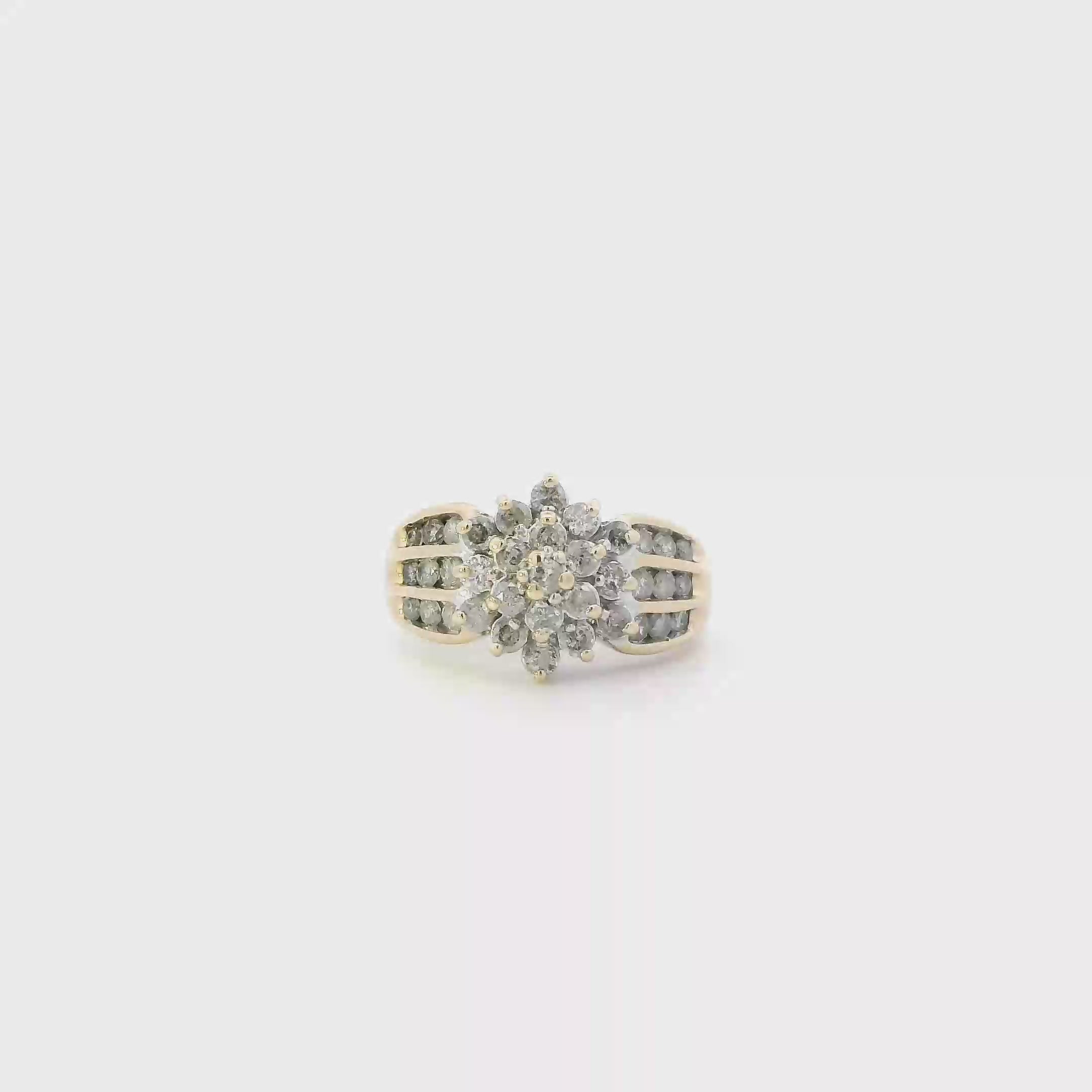 10K Yellow Gold Diamond Womens Ring - 1.00ct