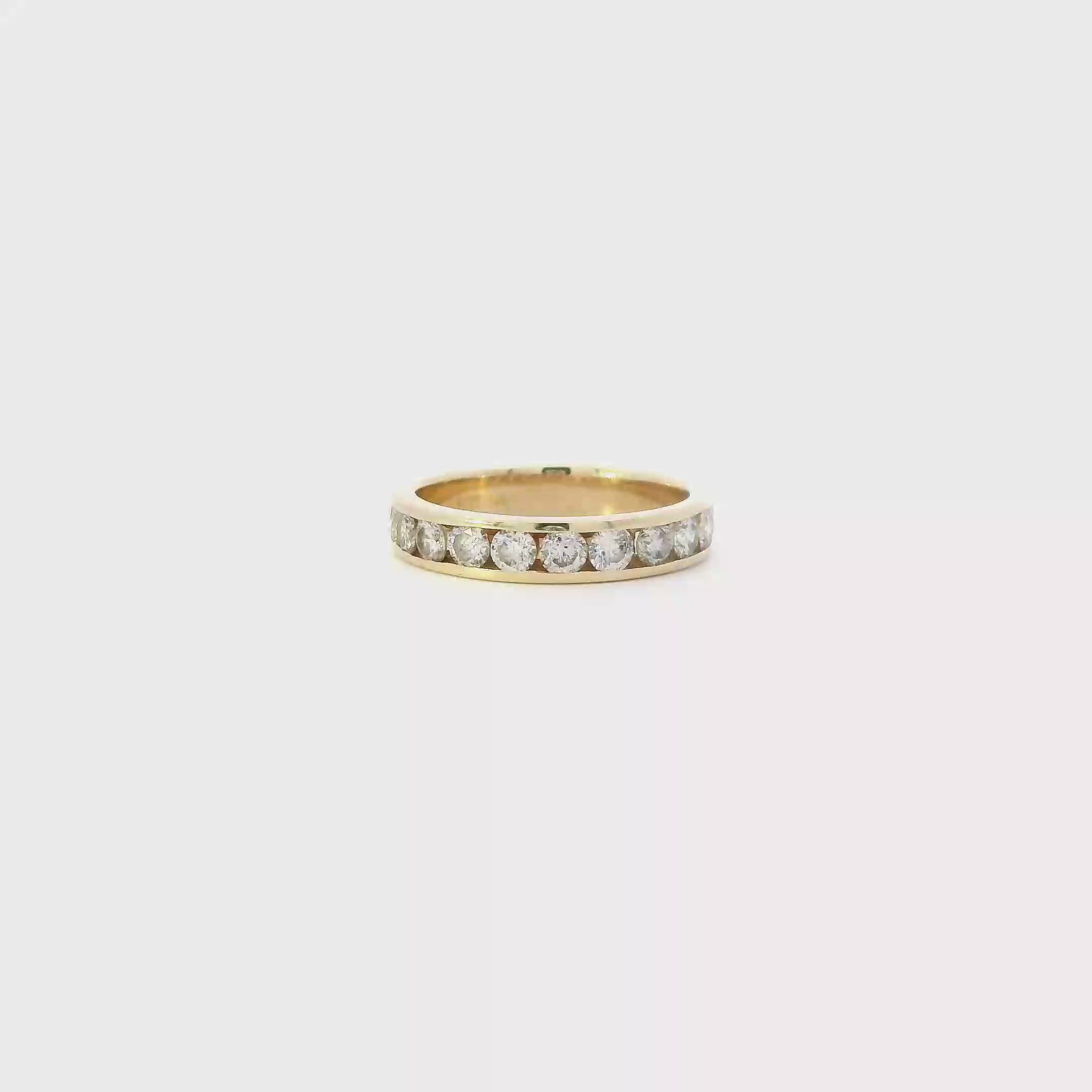 14K Yellow Gold Diamond Womens Ring - 1.00ct