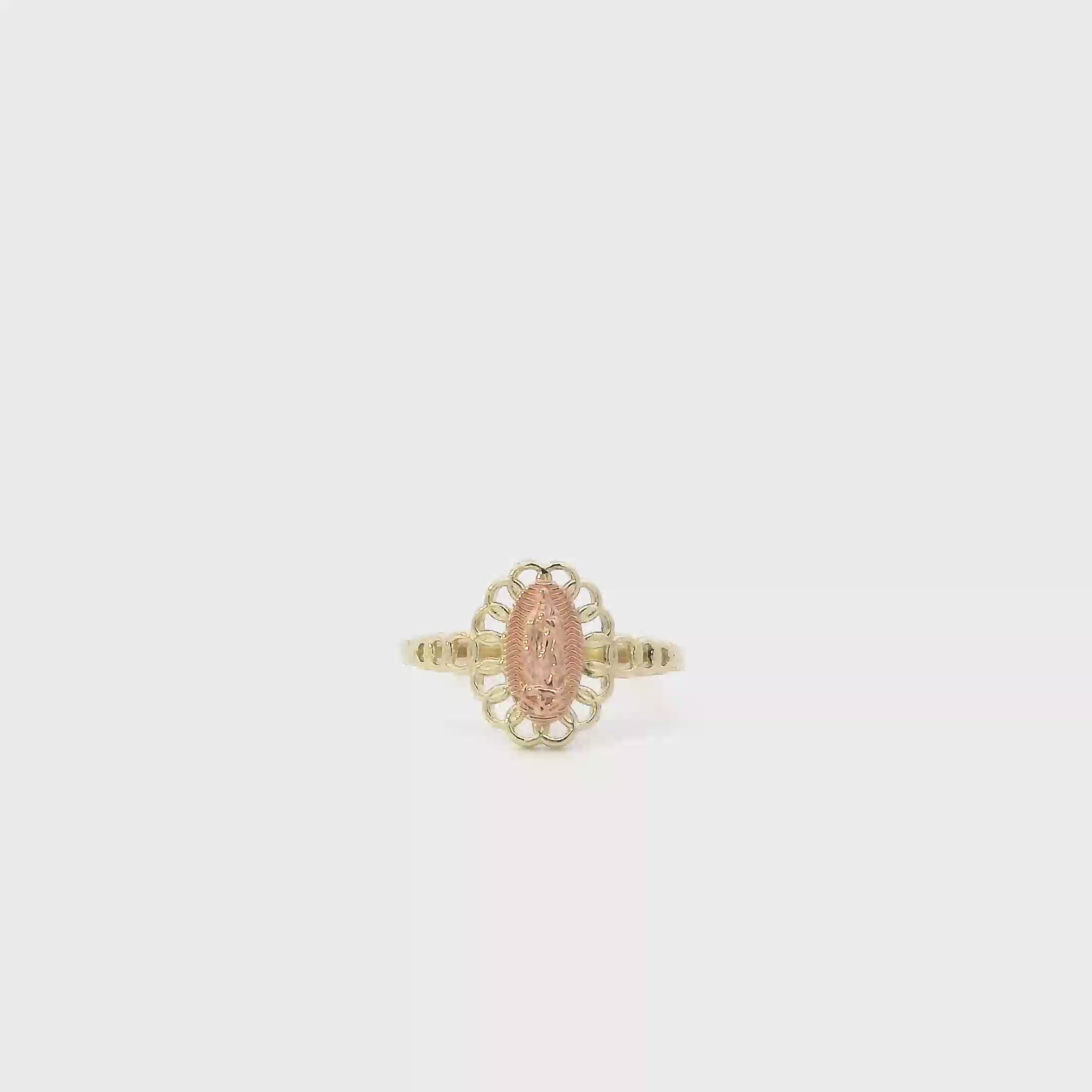 14K Yellow & Rose Gold Virgin Mary Ring