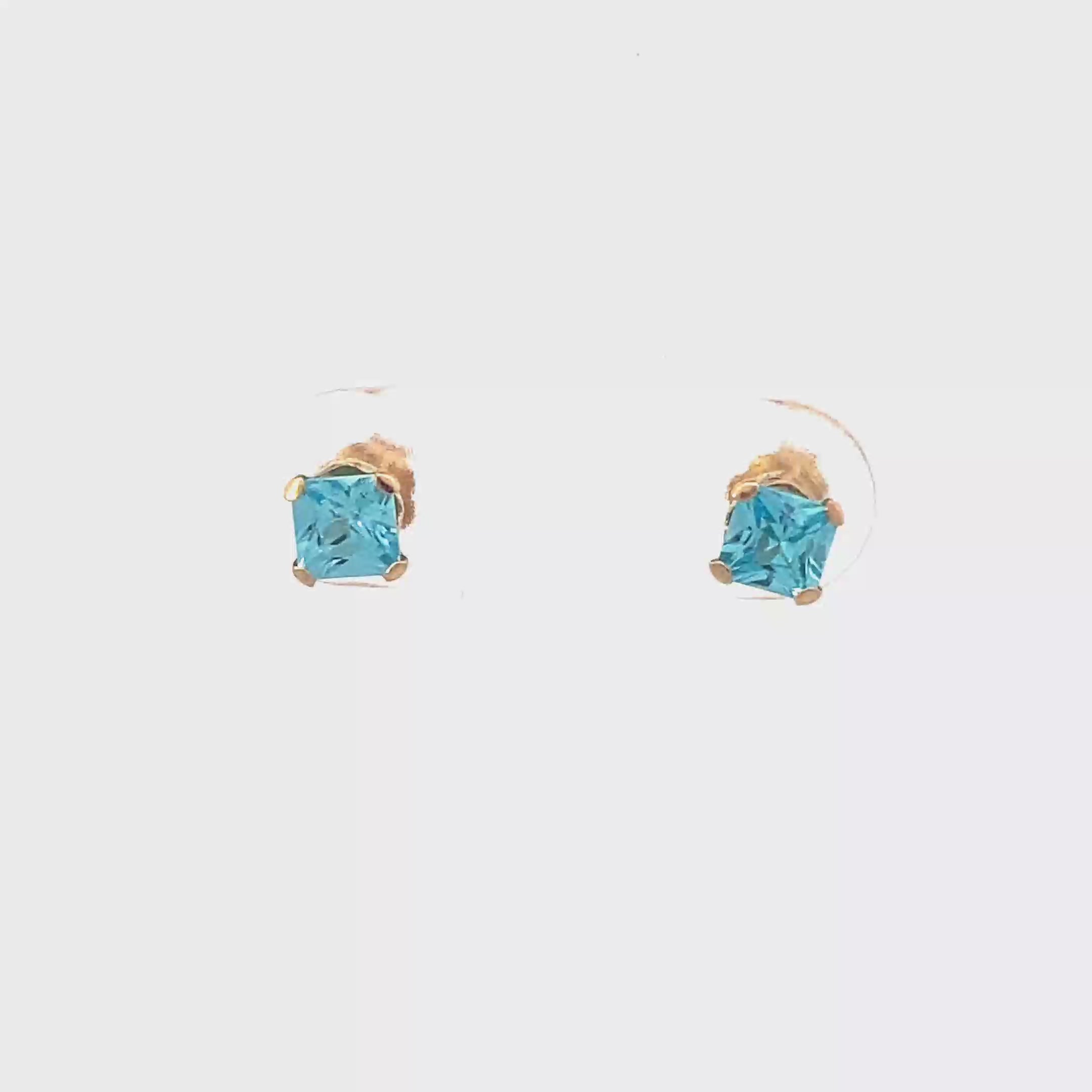 10K Yellow Gold Topaz Earrings