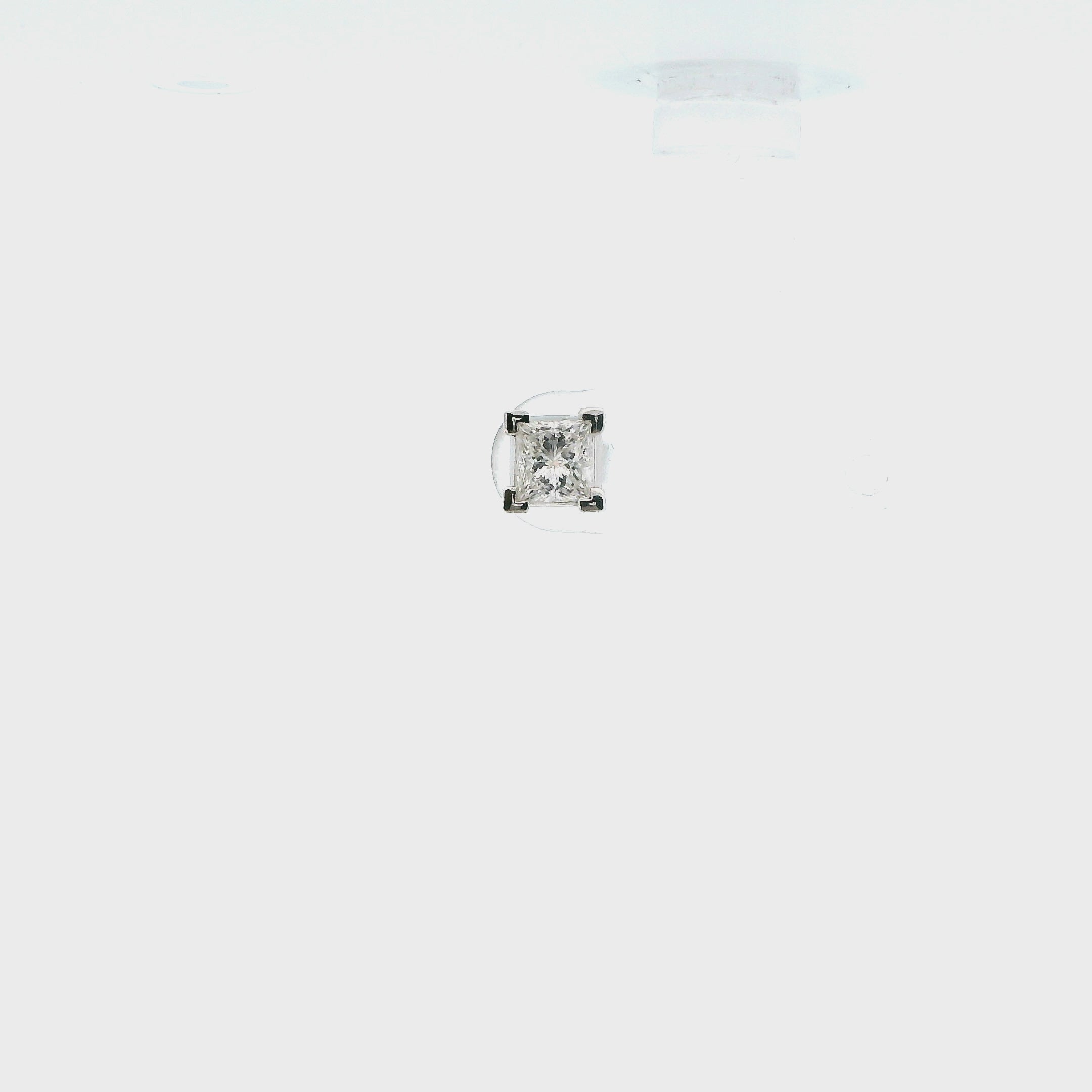 Platinum Diamond Solitaire Single Earring - 0.46ct