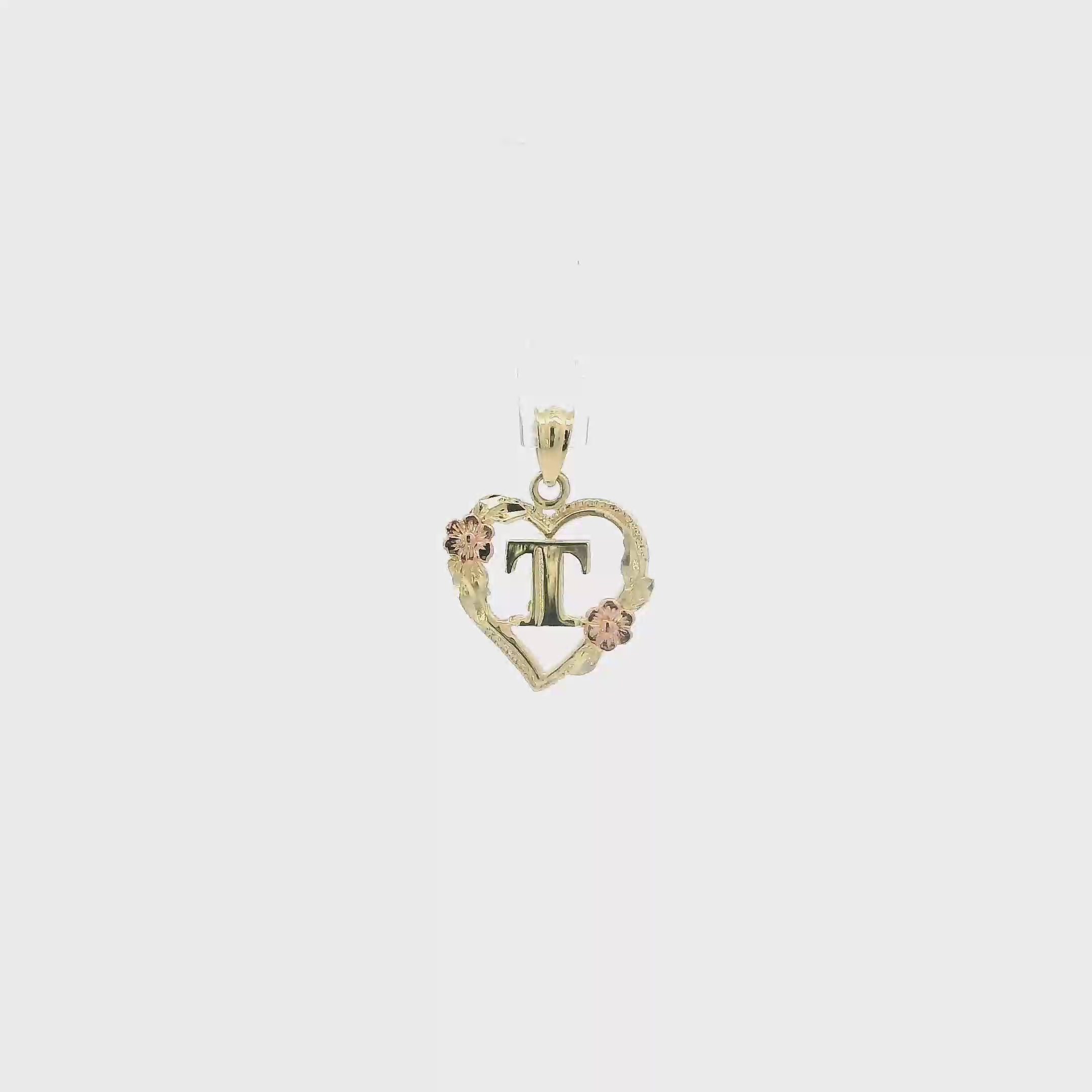 14K Yellow & Rose Gold Letter 