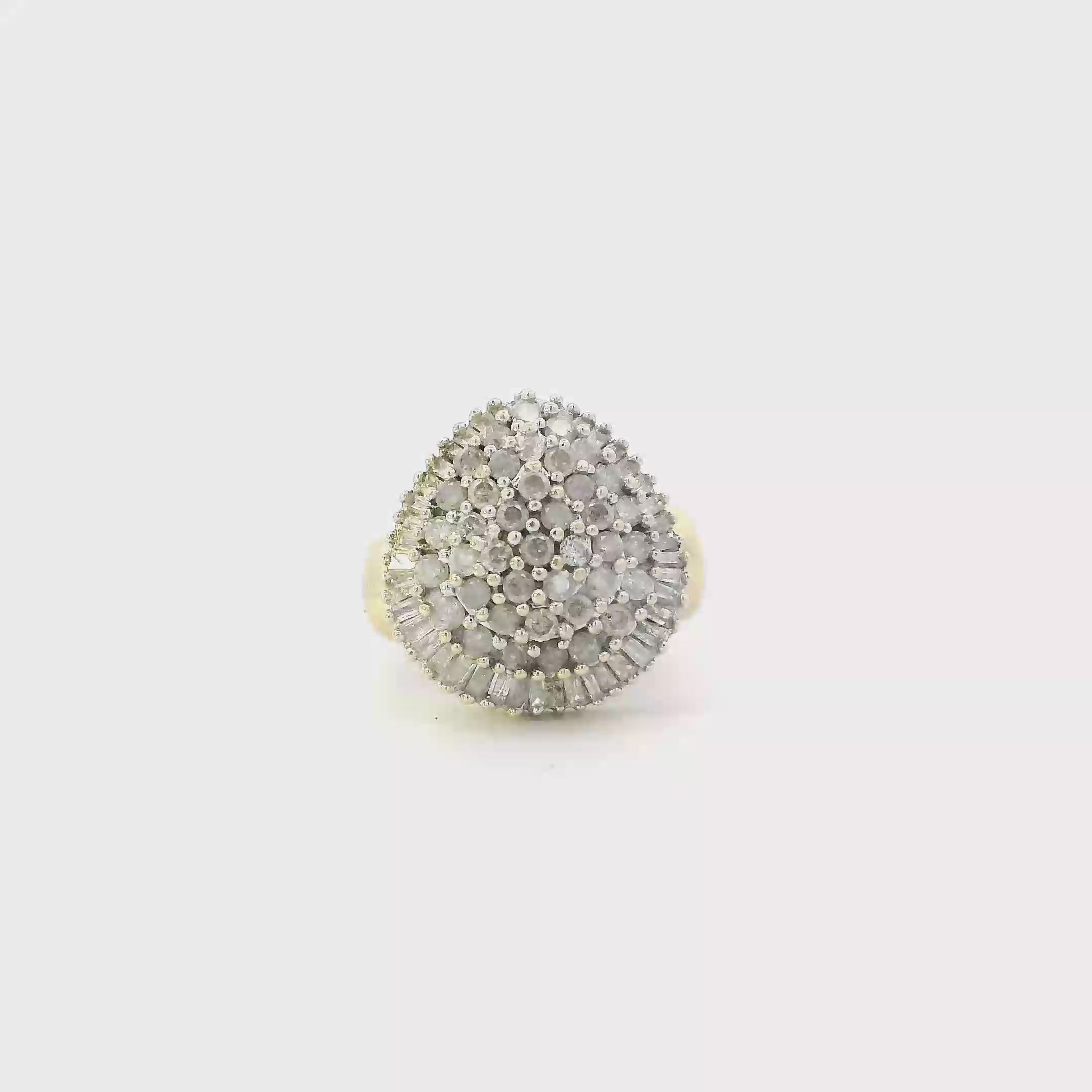 10K Yellow Gold Diamond Womens Ring - 1.59ct