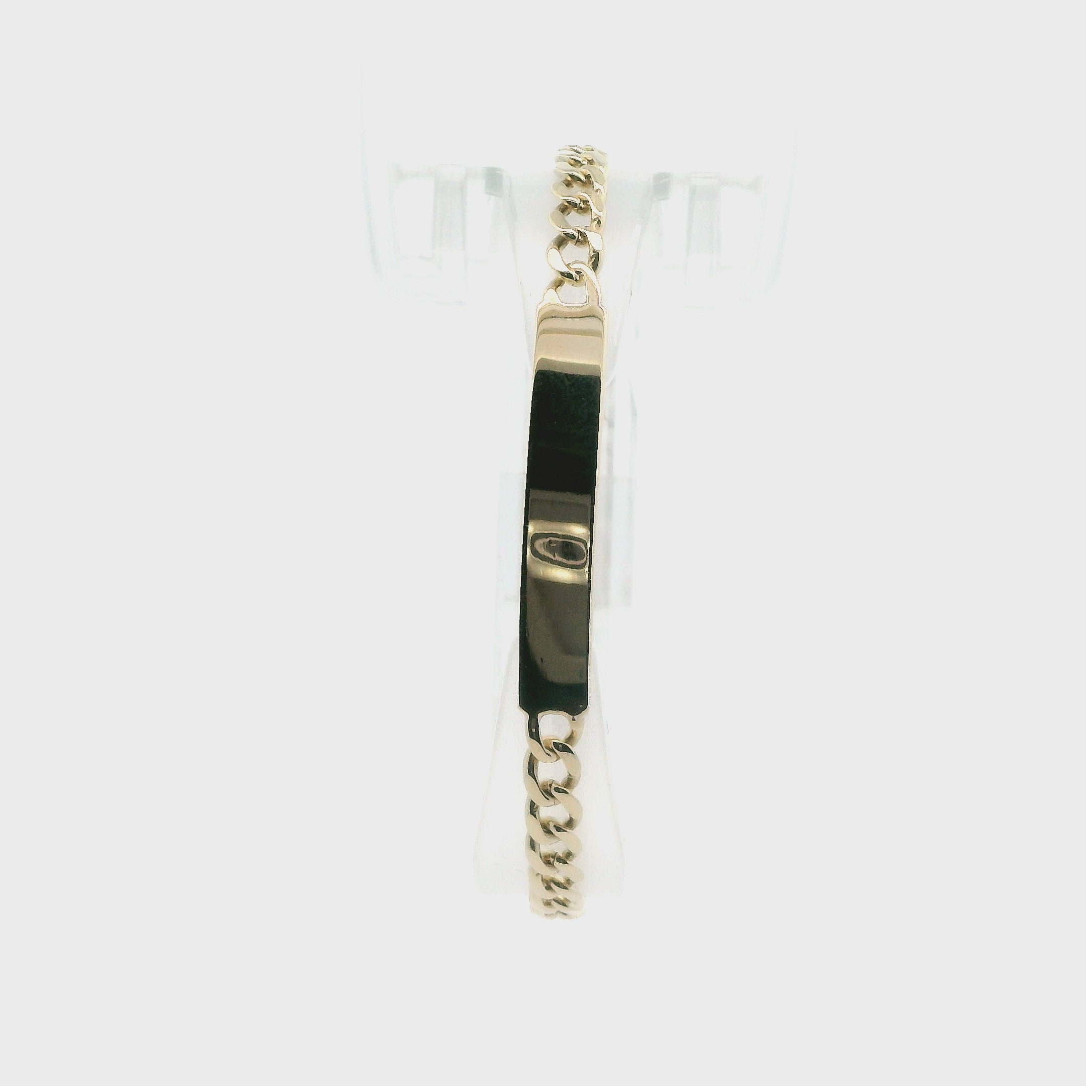 14K Yellow Gold ID Curb Bracelet