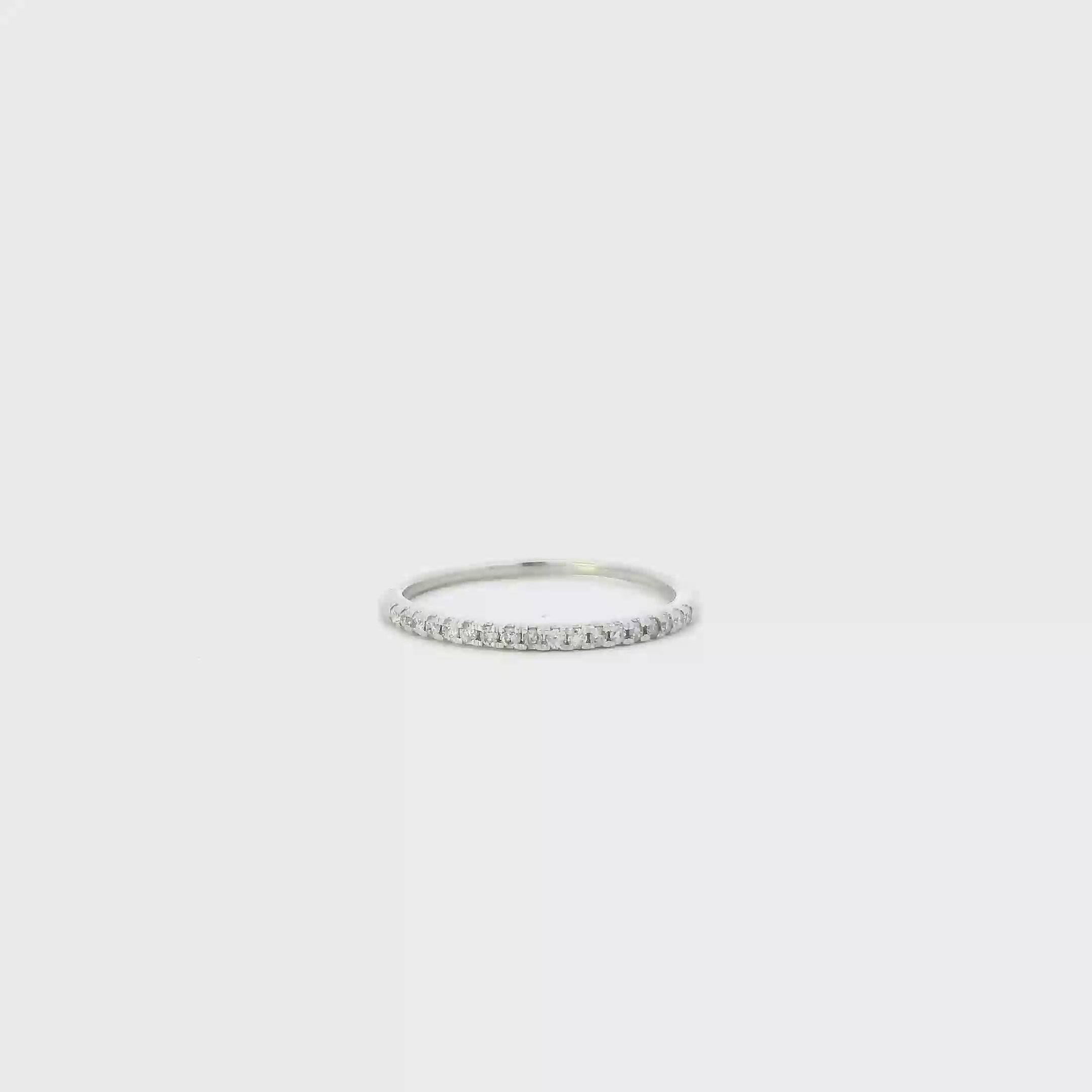 10K White Gold Diamond Womens Ring - 0.15ct