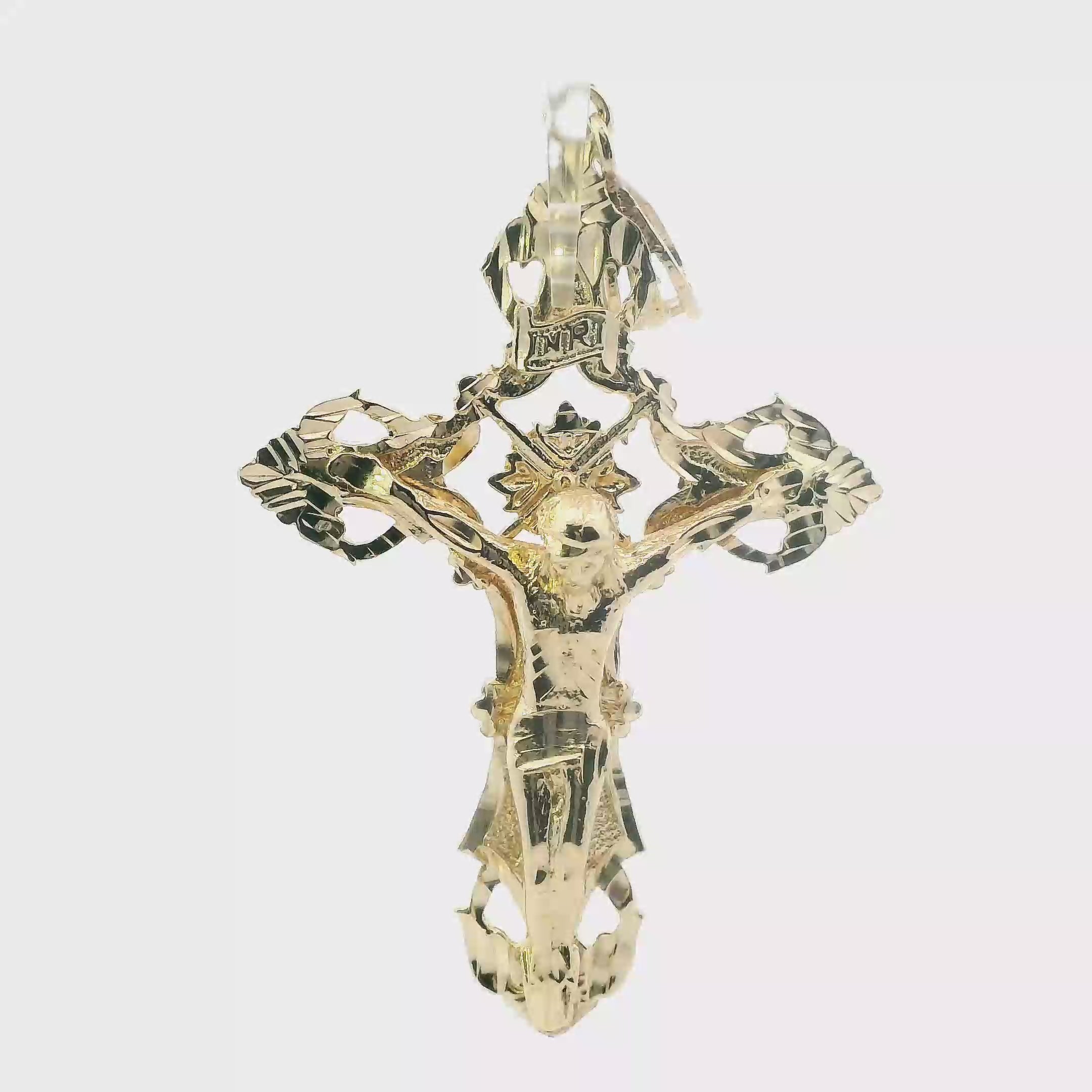 Colgante Crucifijo Oro Amarillo 14K