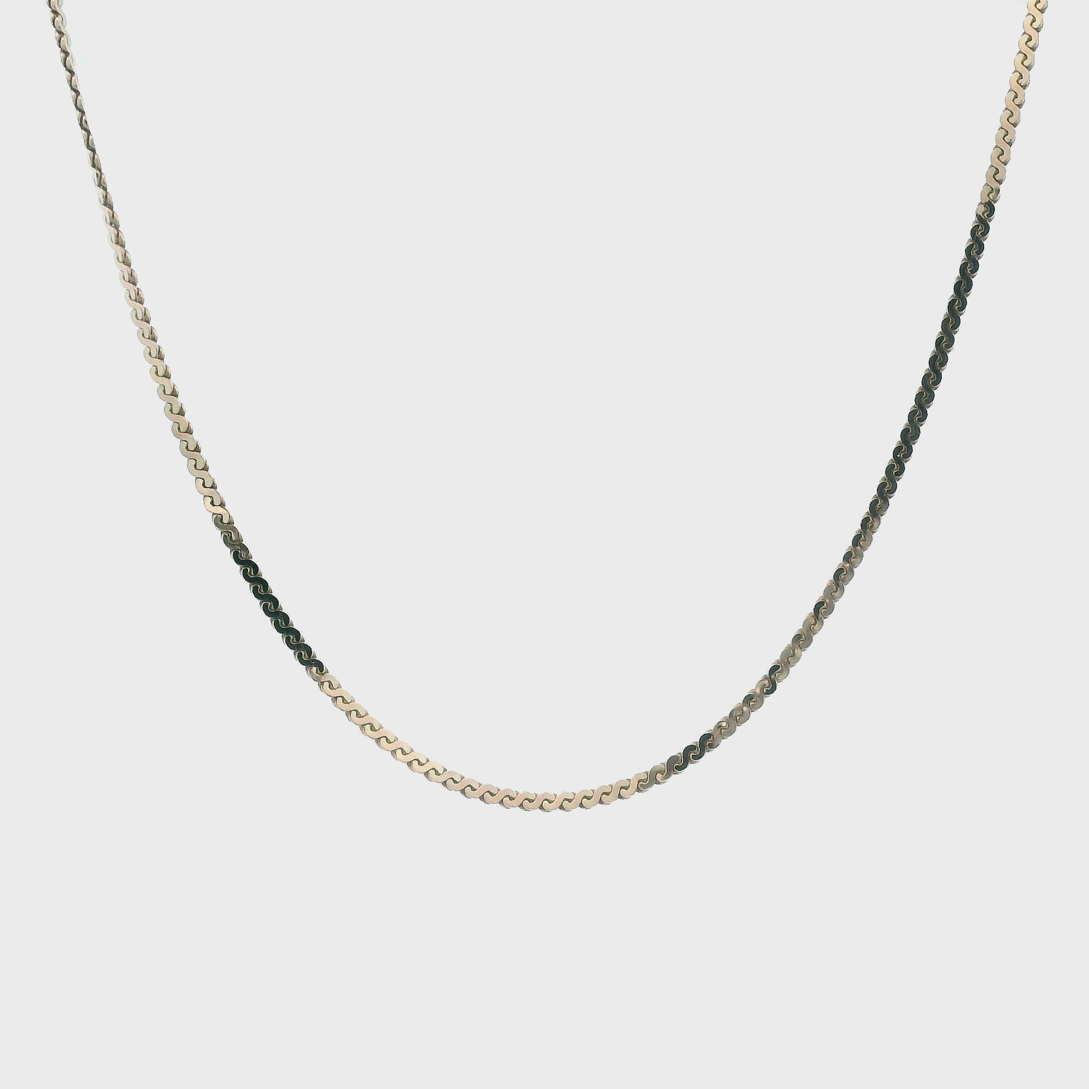 14K Yellow Gold 14” Serpentine Chain
