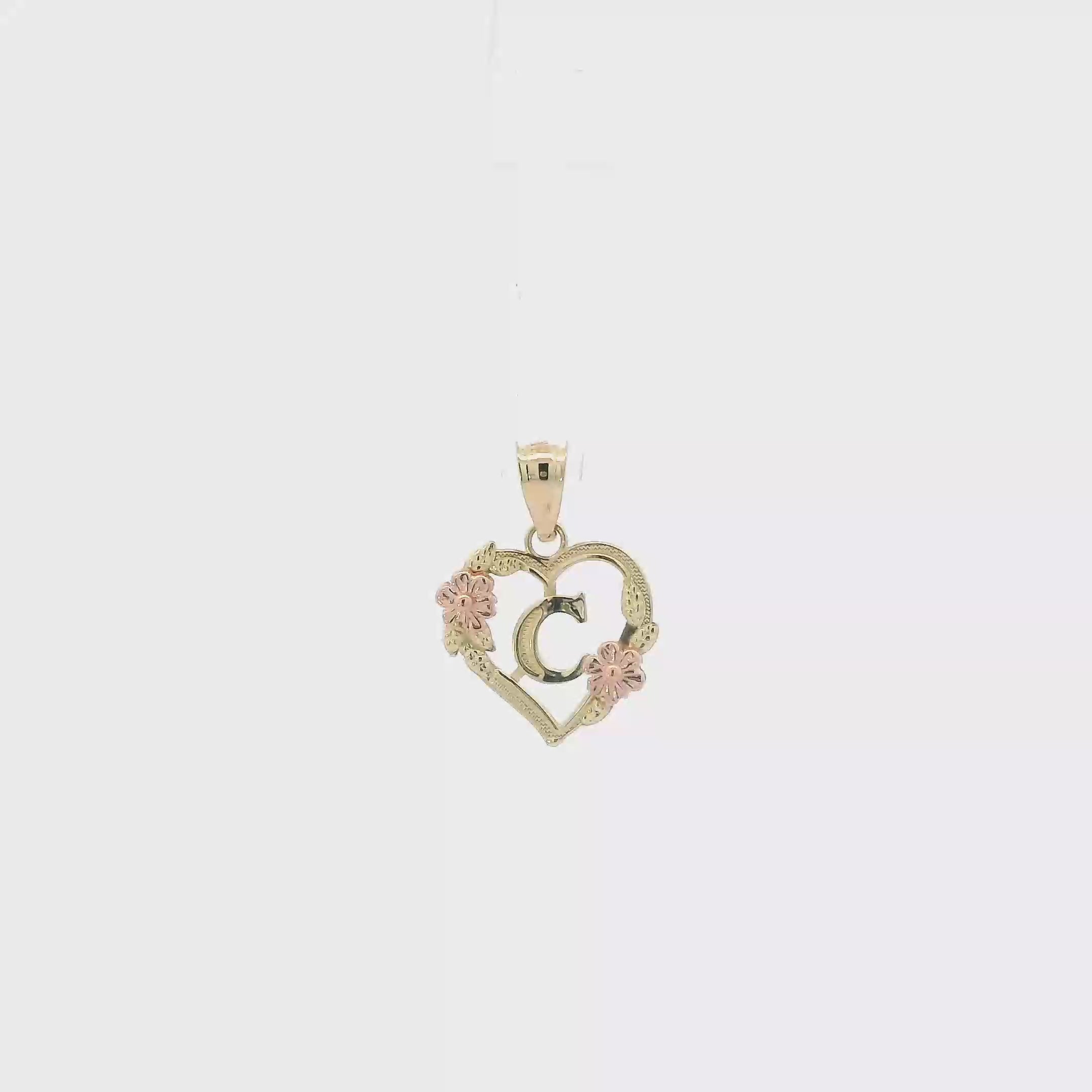 14K Yellow & White Gold Letter 