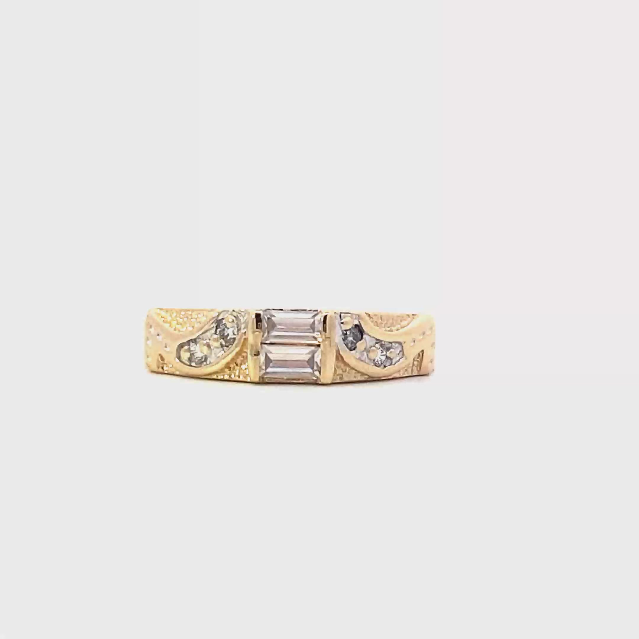 14K Yellow Gold Women's Diamond Ring