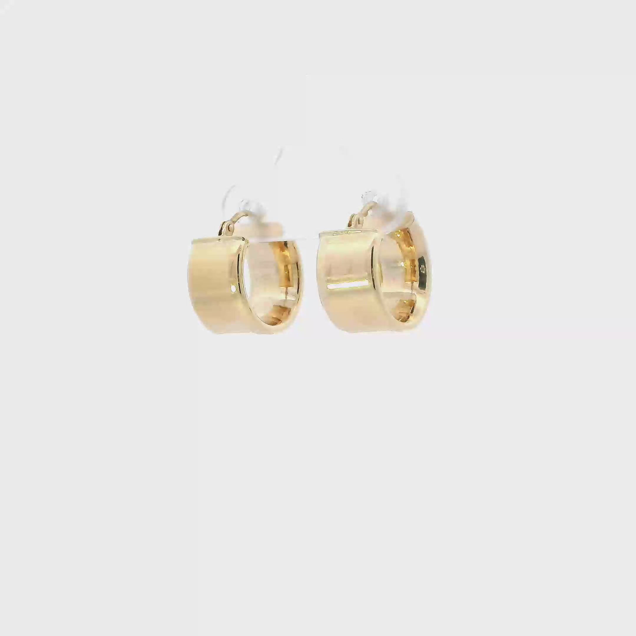 14K Yellow Gold Chunky Hoop Earrings