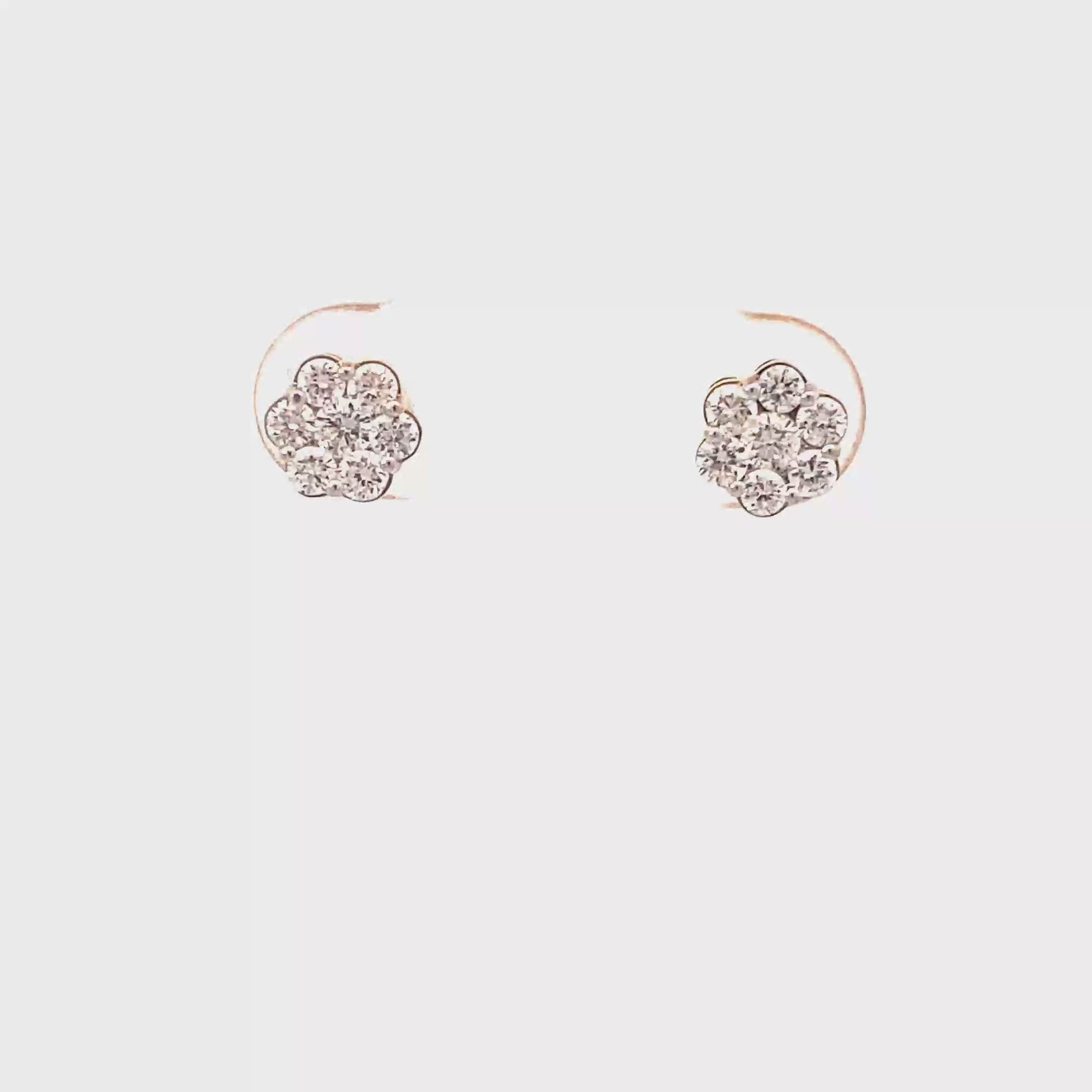 New 14K Yellow Gold Lab Diamond Earrings - 0.50ct