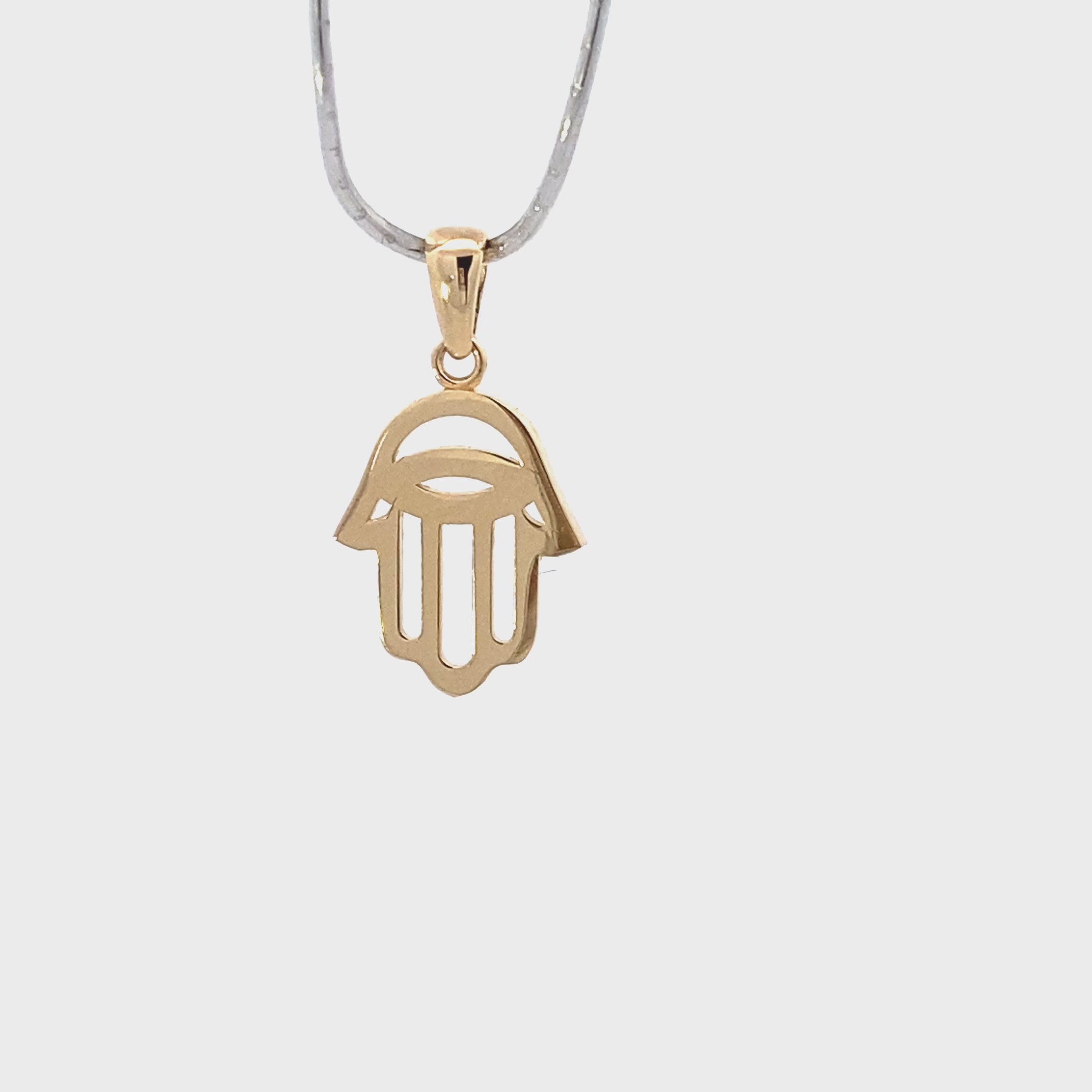 14K Yellow Gold Hand Pendant