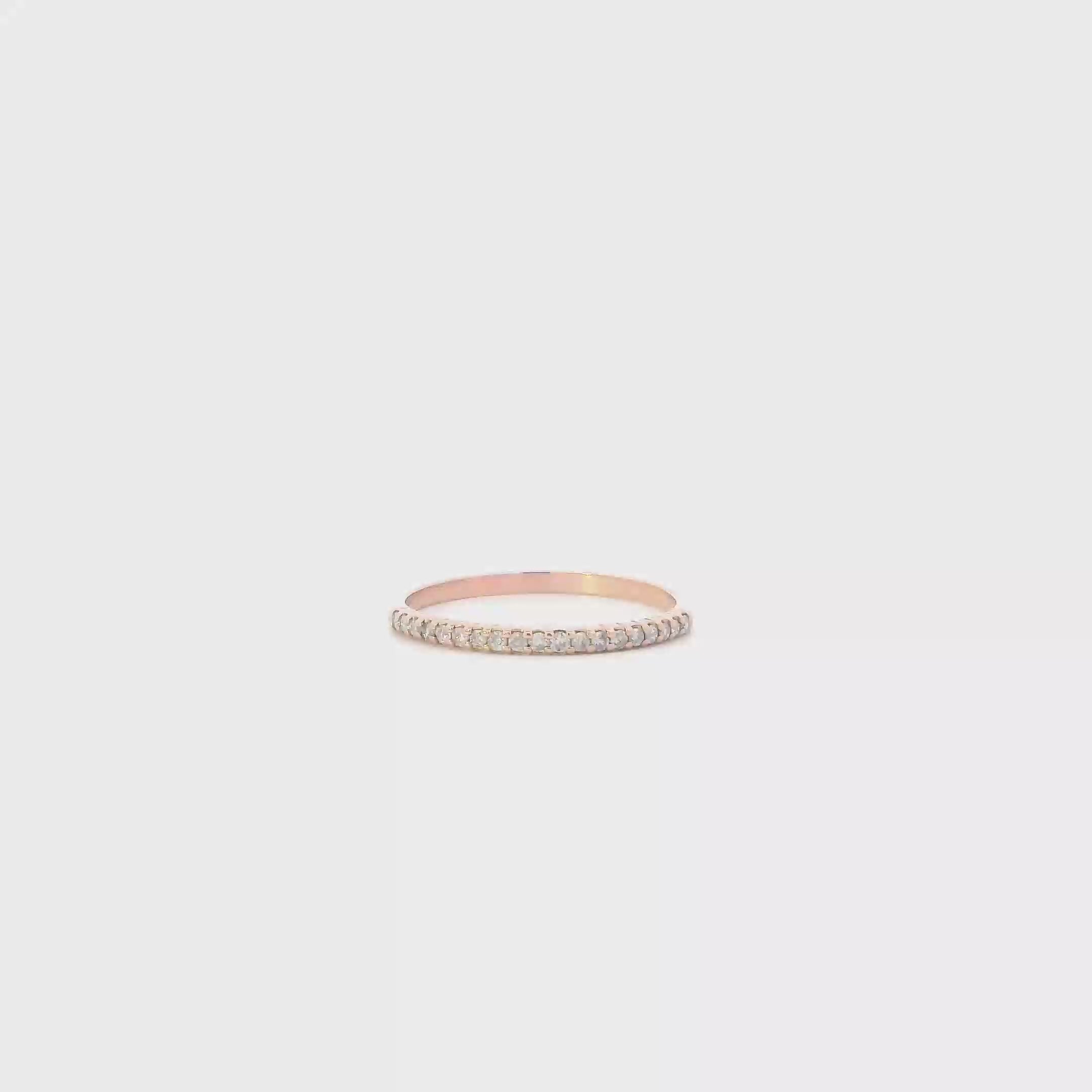 10K Rose Gold Diamonds Womans Ring