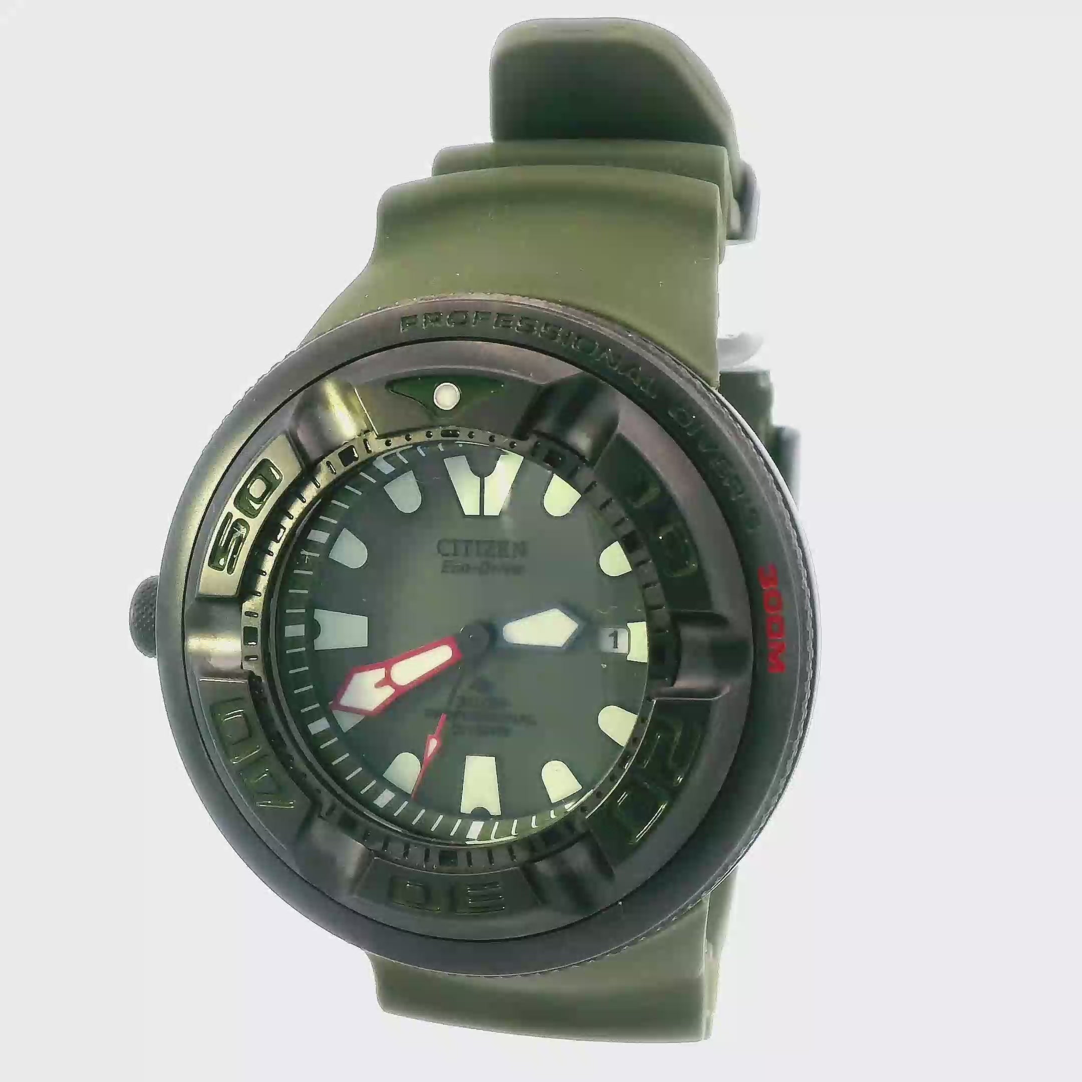 Citizen Professional Diver Marin Green Mens Wristwatch - BJ8057