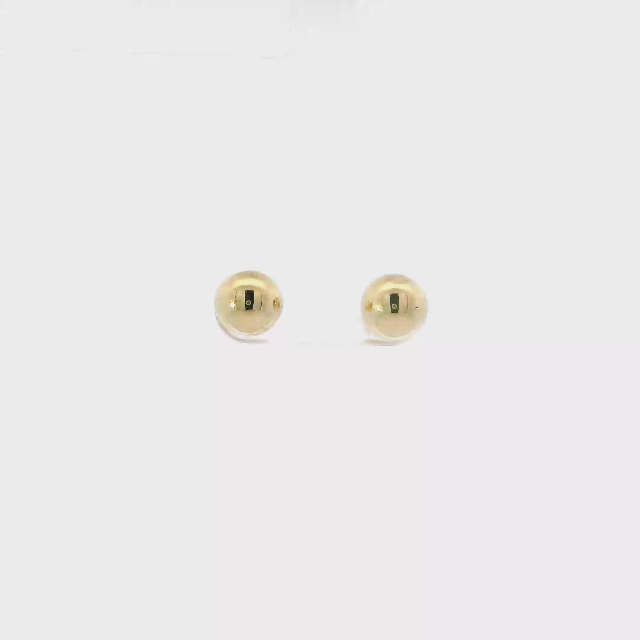 18K Yellow Gold Ball Stud Earrings