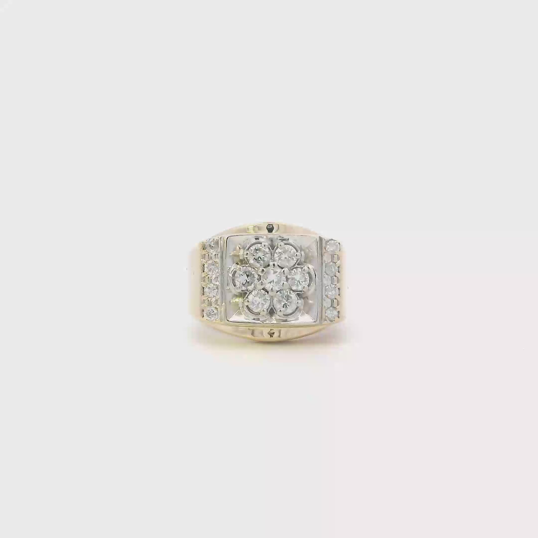 14K Yellow Gold Diamond Women's Ring - 0.63ct