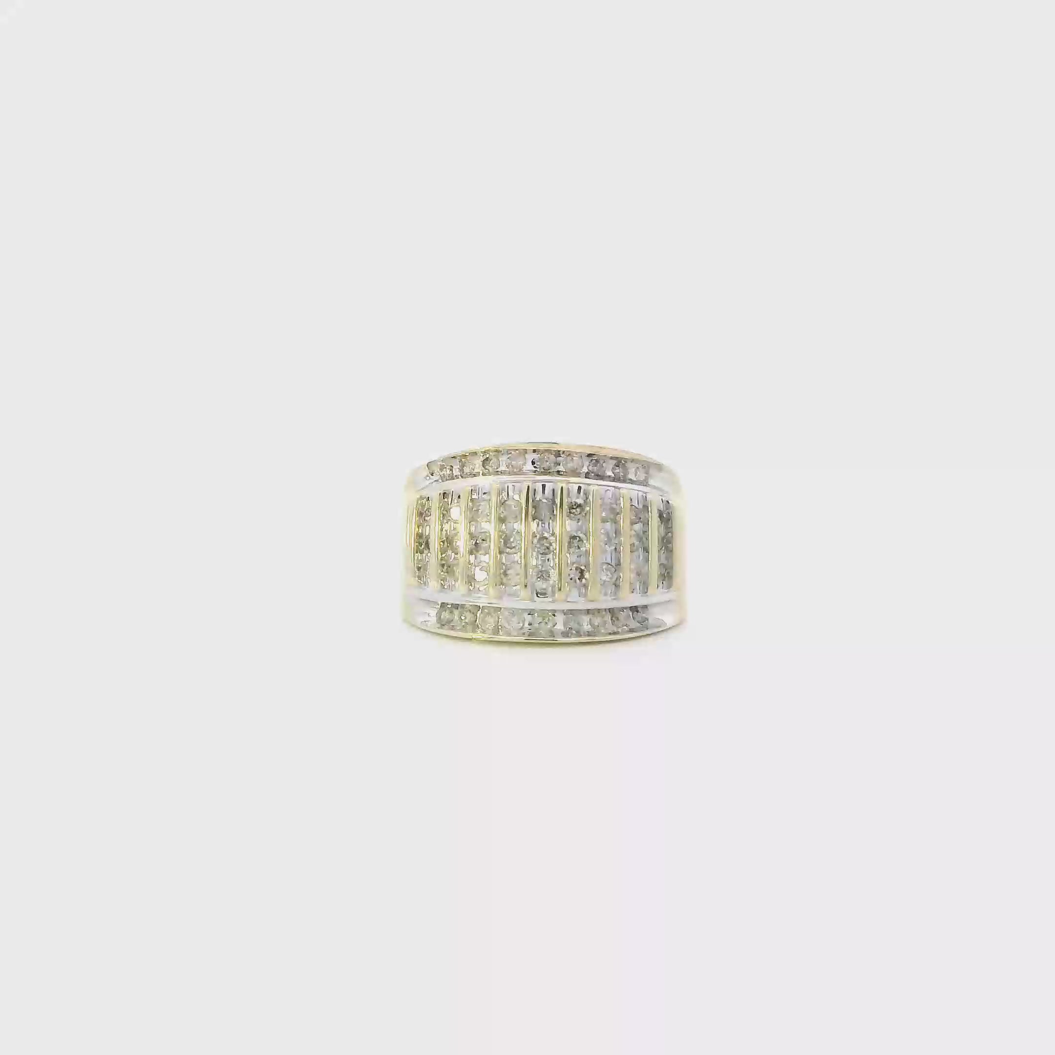 10K Yellow Gold Diamond Womens Ring - 0.68ct