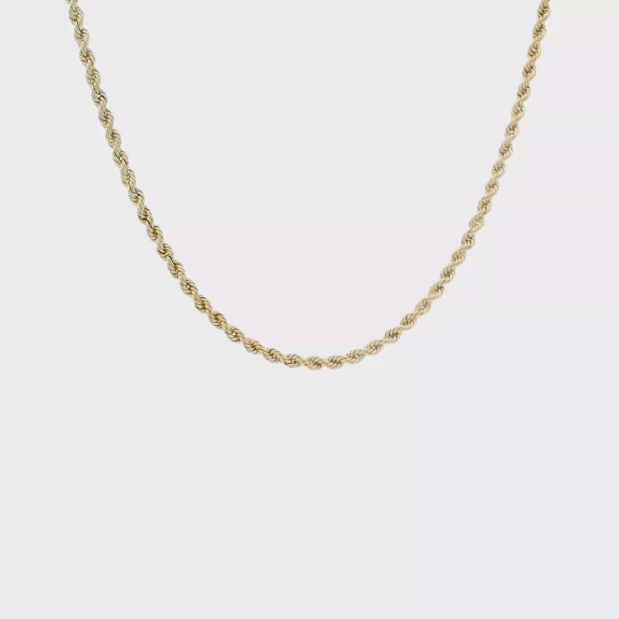 14K Yellow Gold 18' Rope Chain