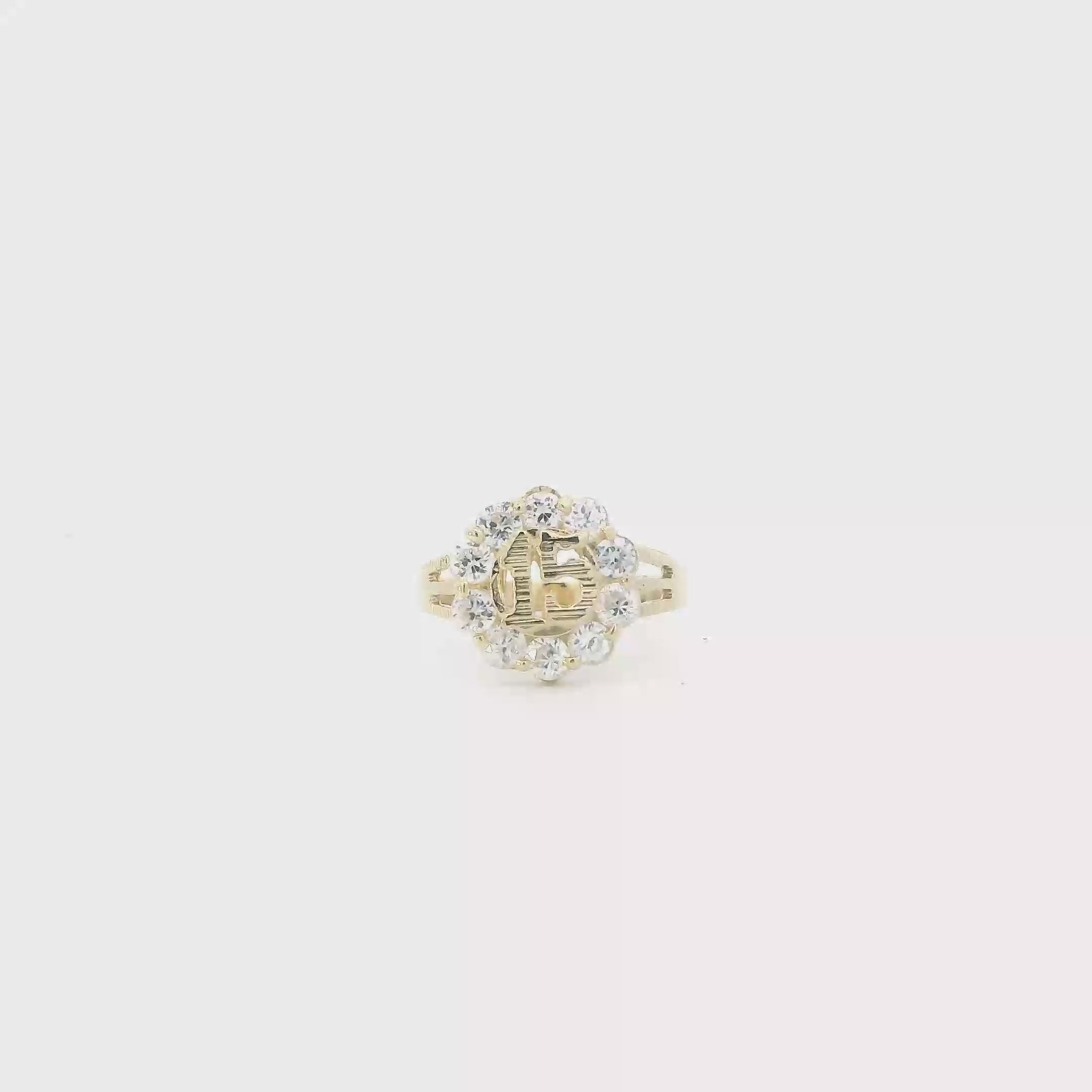 14K Yellow Gold CZ 