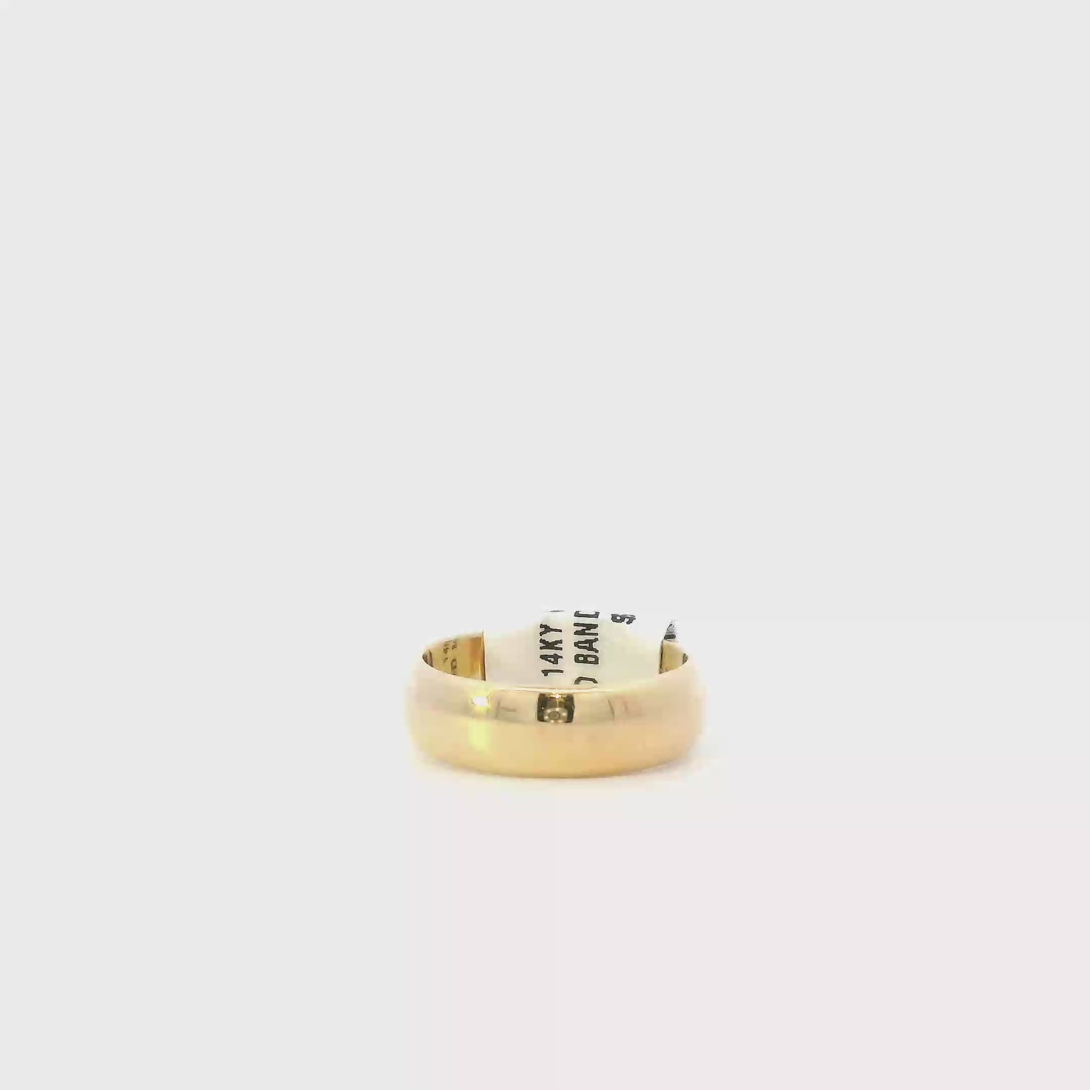 14K Yellow Gold 6MM Solid Women's Band