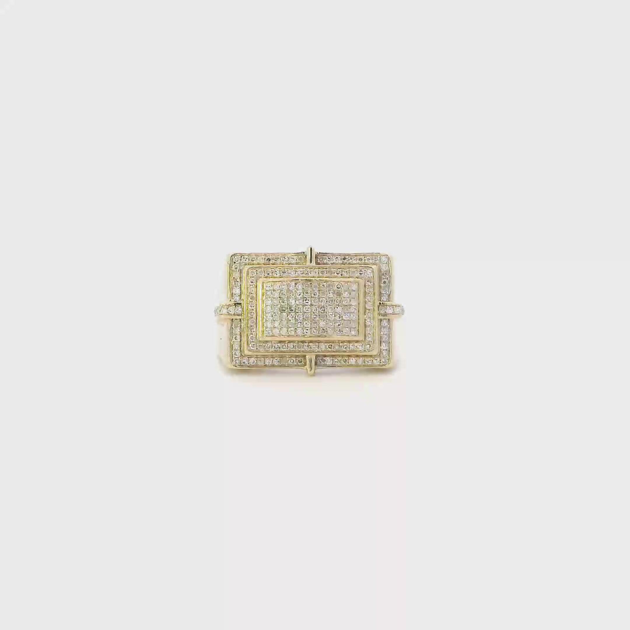 10K Yellow Gold Diamond Womens Ring - 0.52ct