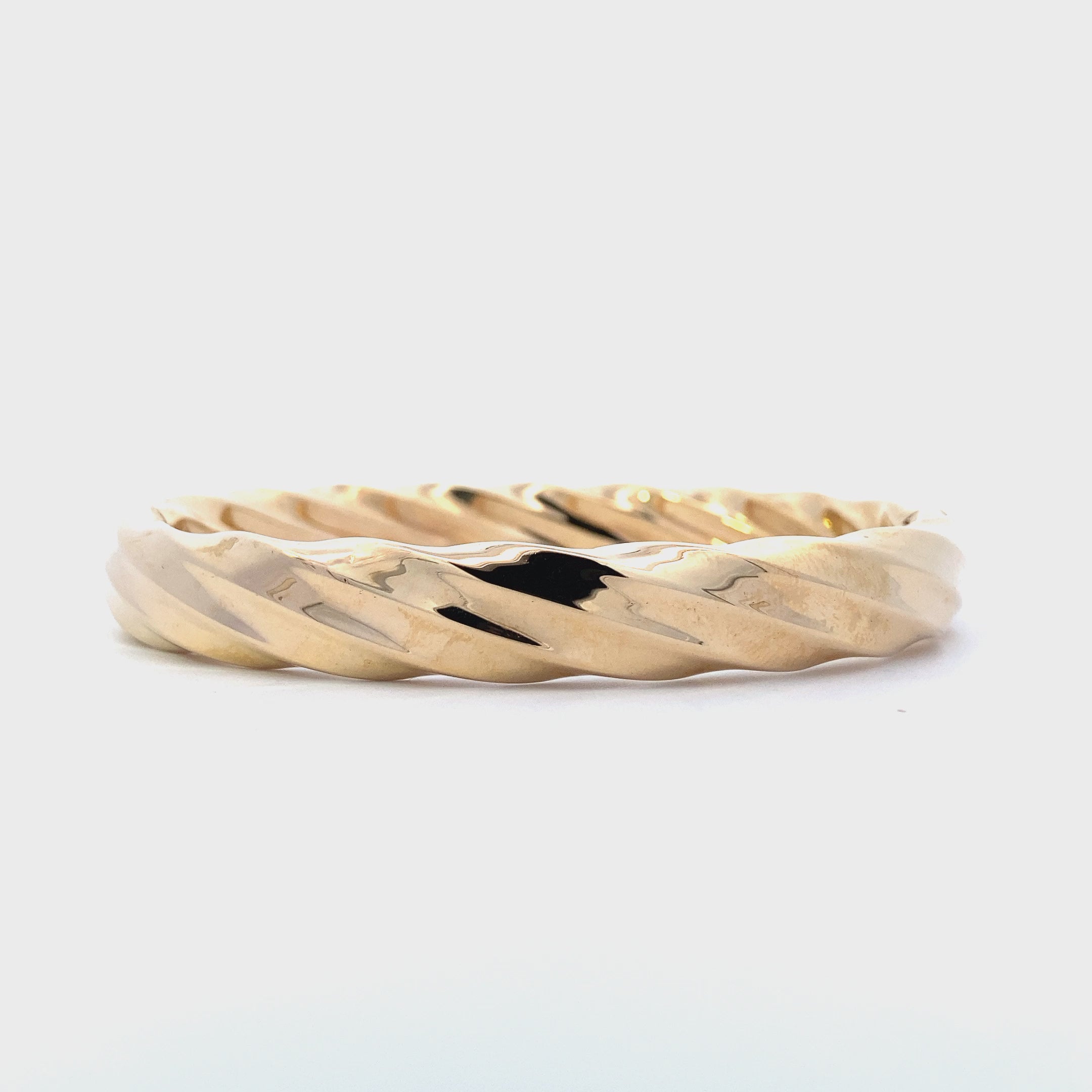 14K Yellow Gold Twisted Bangle