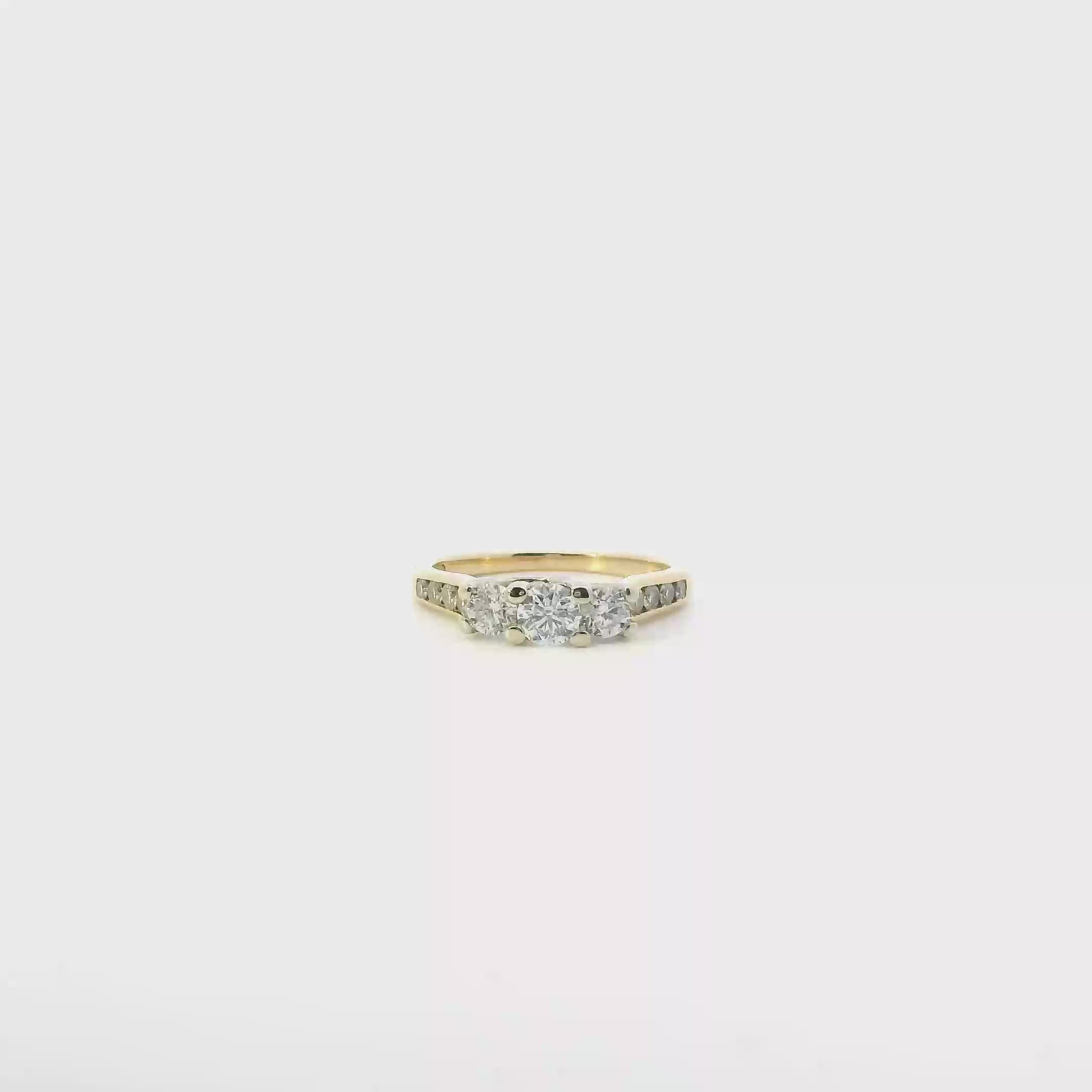 14K Yellow & White Gold Diamond  