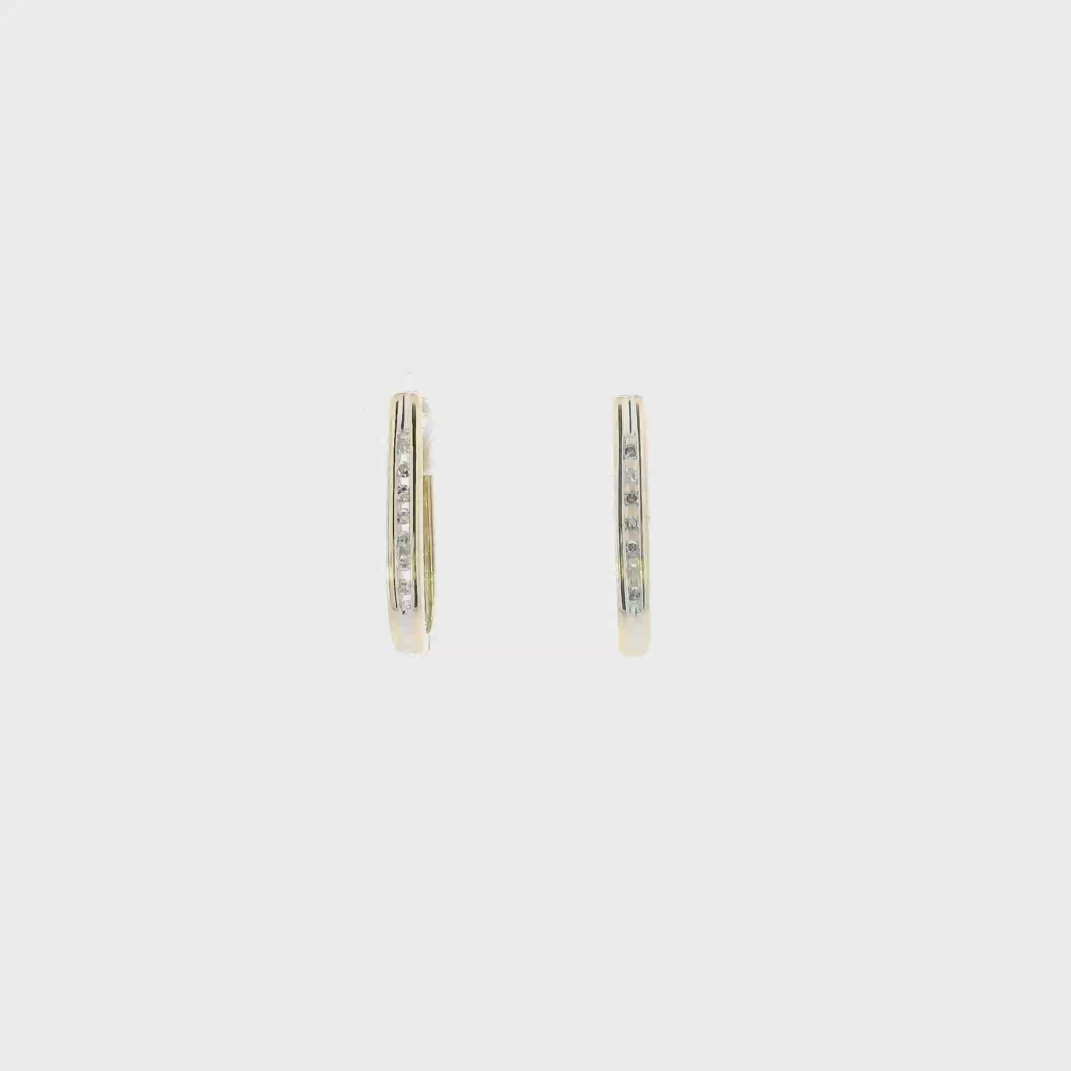 10K Yellow Gold Rectangle Hoop Earrings