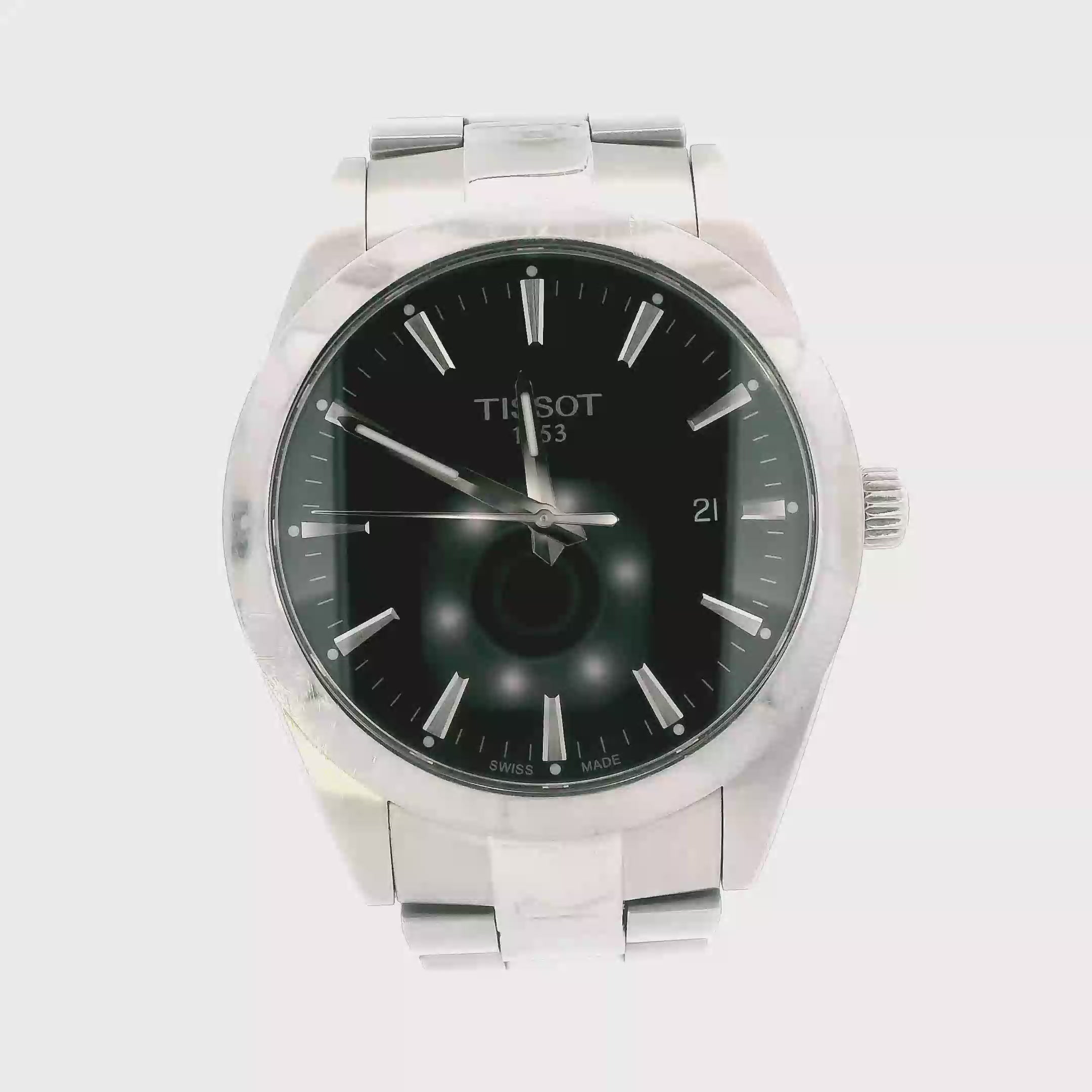 Tissot Gentleman Black Face Mens Wristwatch - 1853