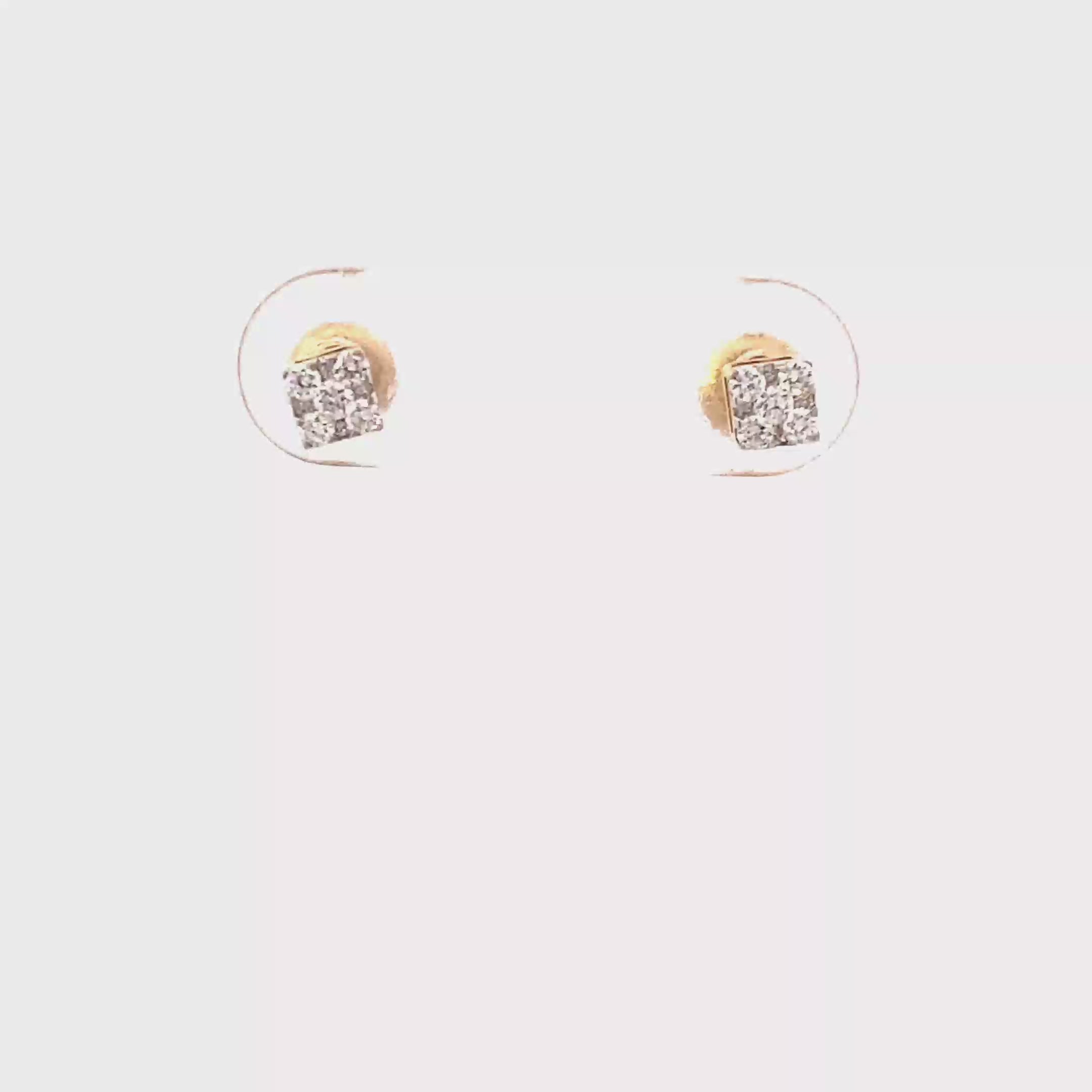 New 14K Yellow Gold Lab Grown Diamond Earrings - 0.23ct