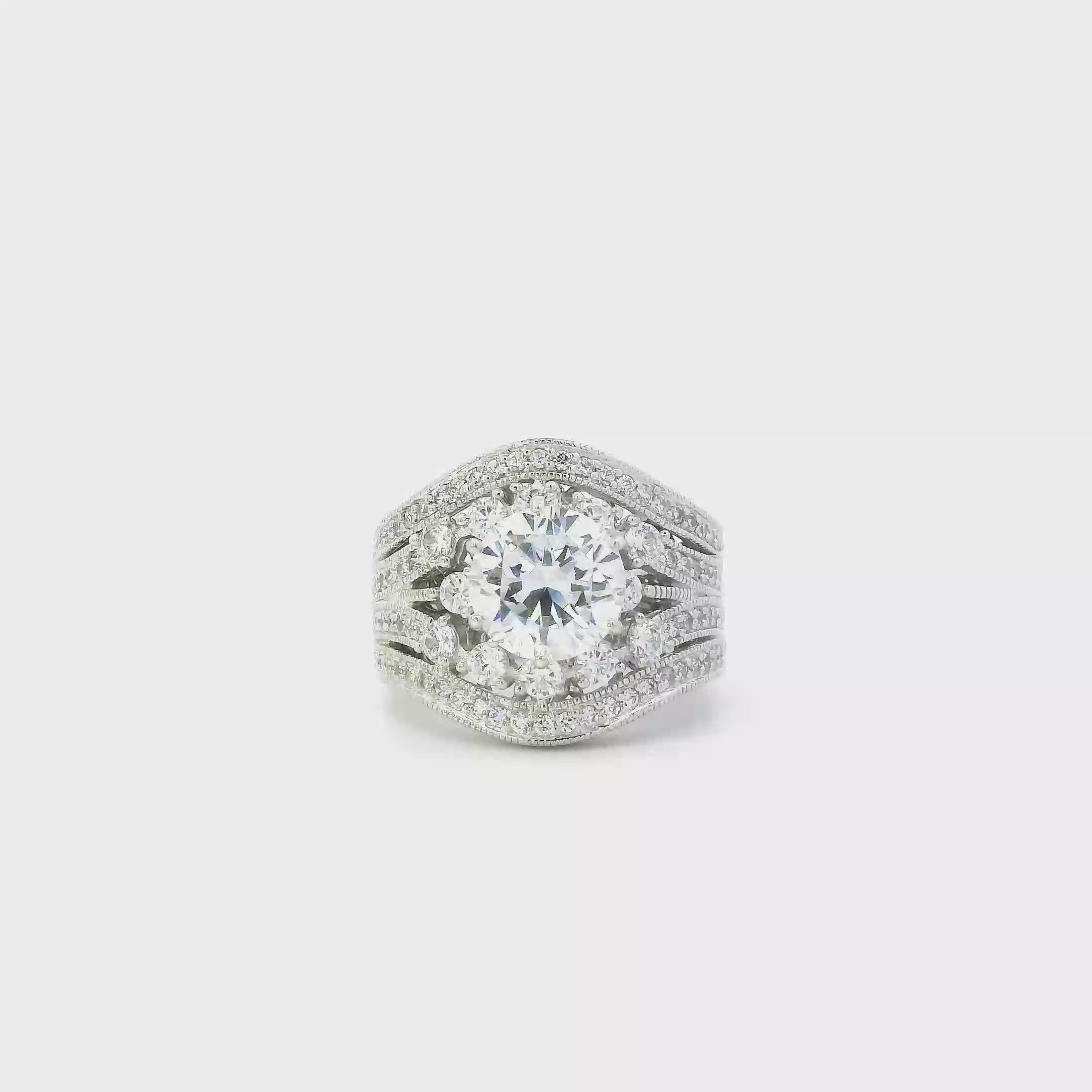 Vana K Sterling Silver Cubic Zirconia Women's Ring