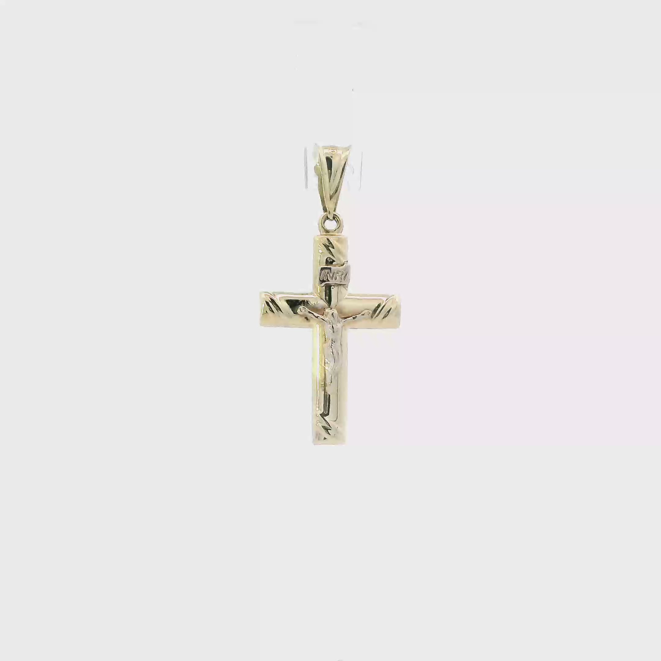 14K Yellow Gold Crucifix