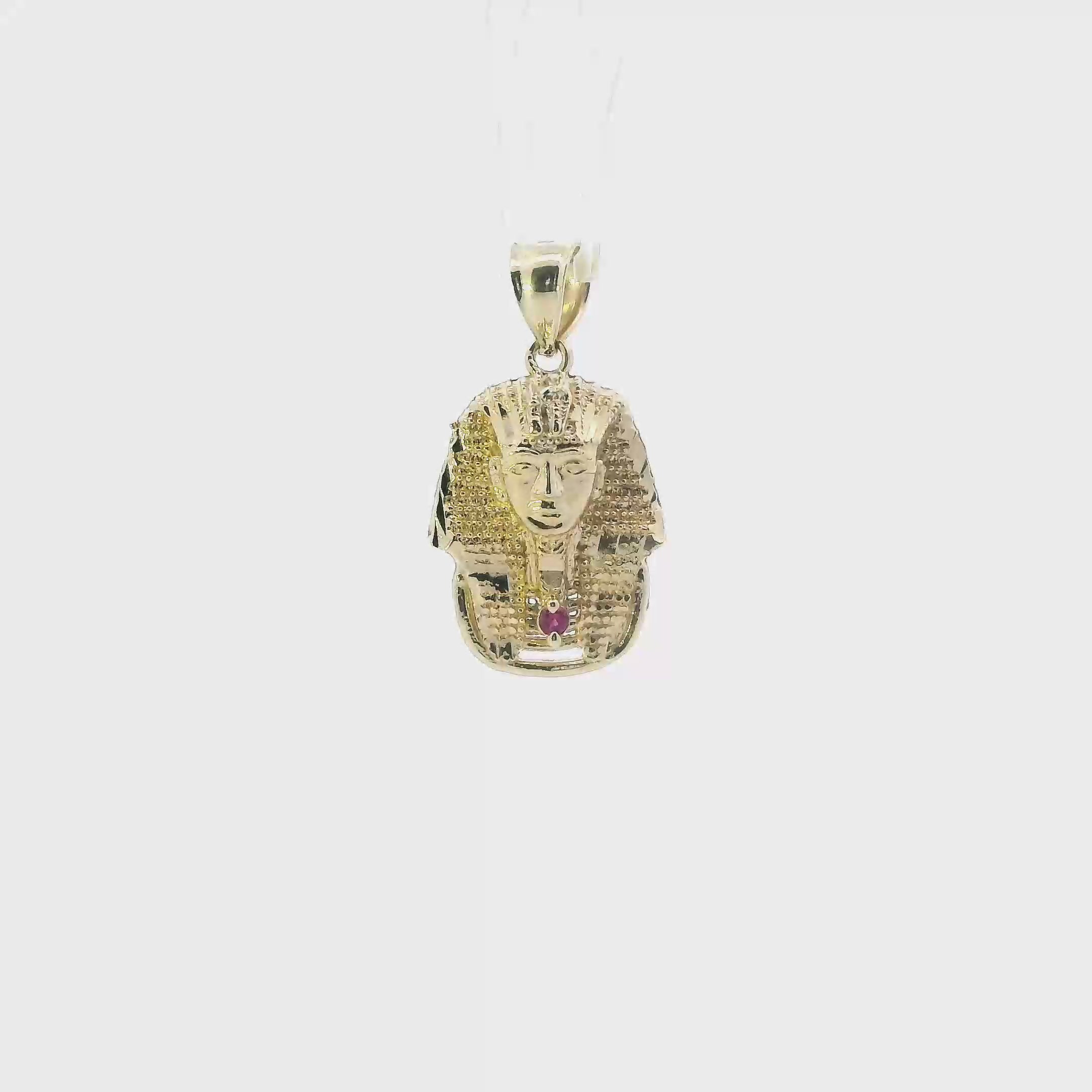 10K Yellow Gold Ruby Pharaoh Pendant
