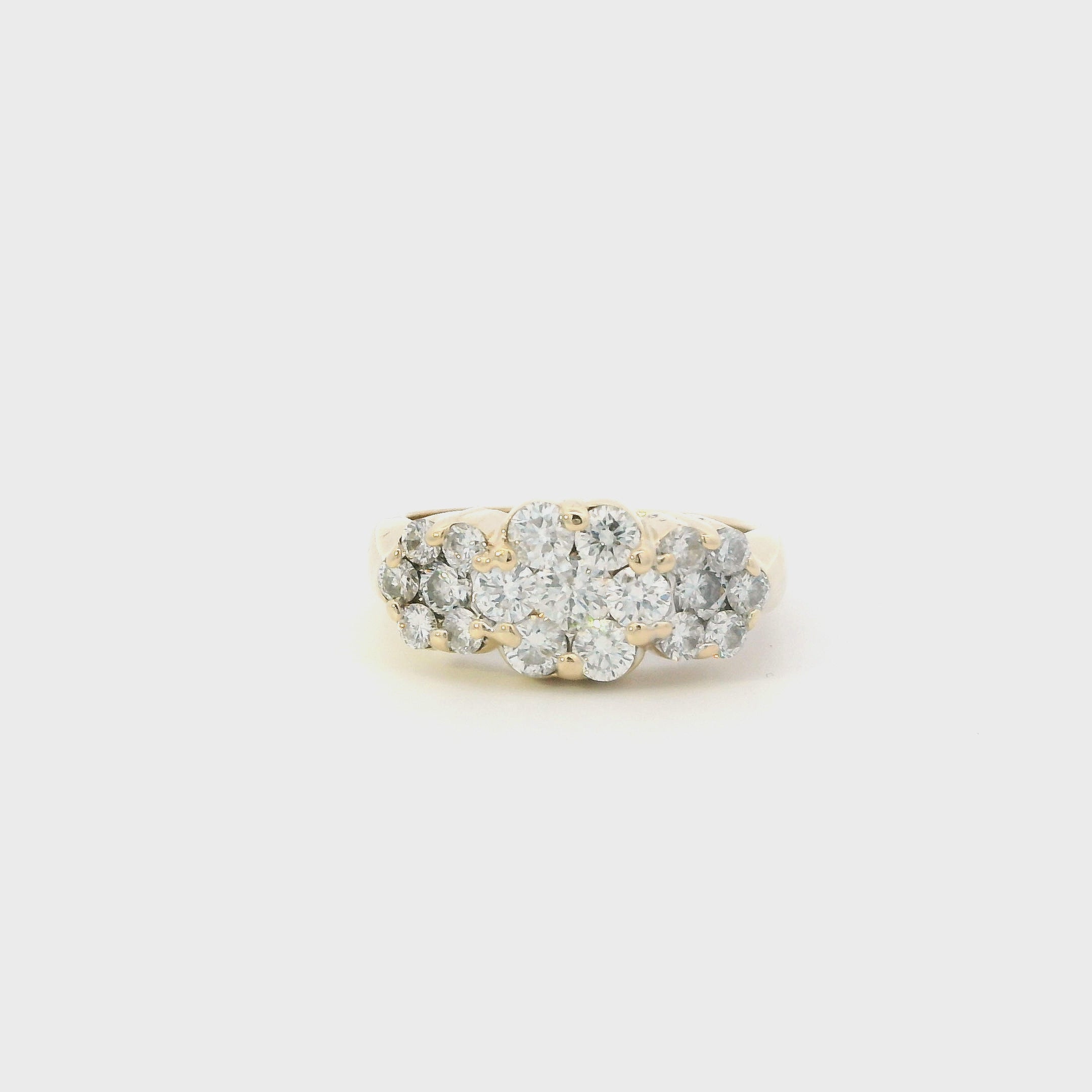 14K Yellow Gold Diamond Womens Ring - 1.20ct