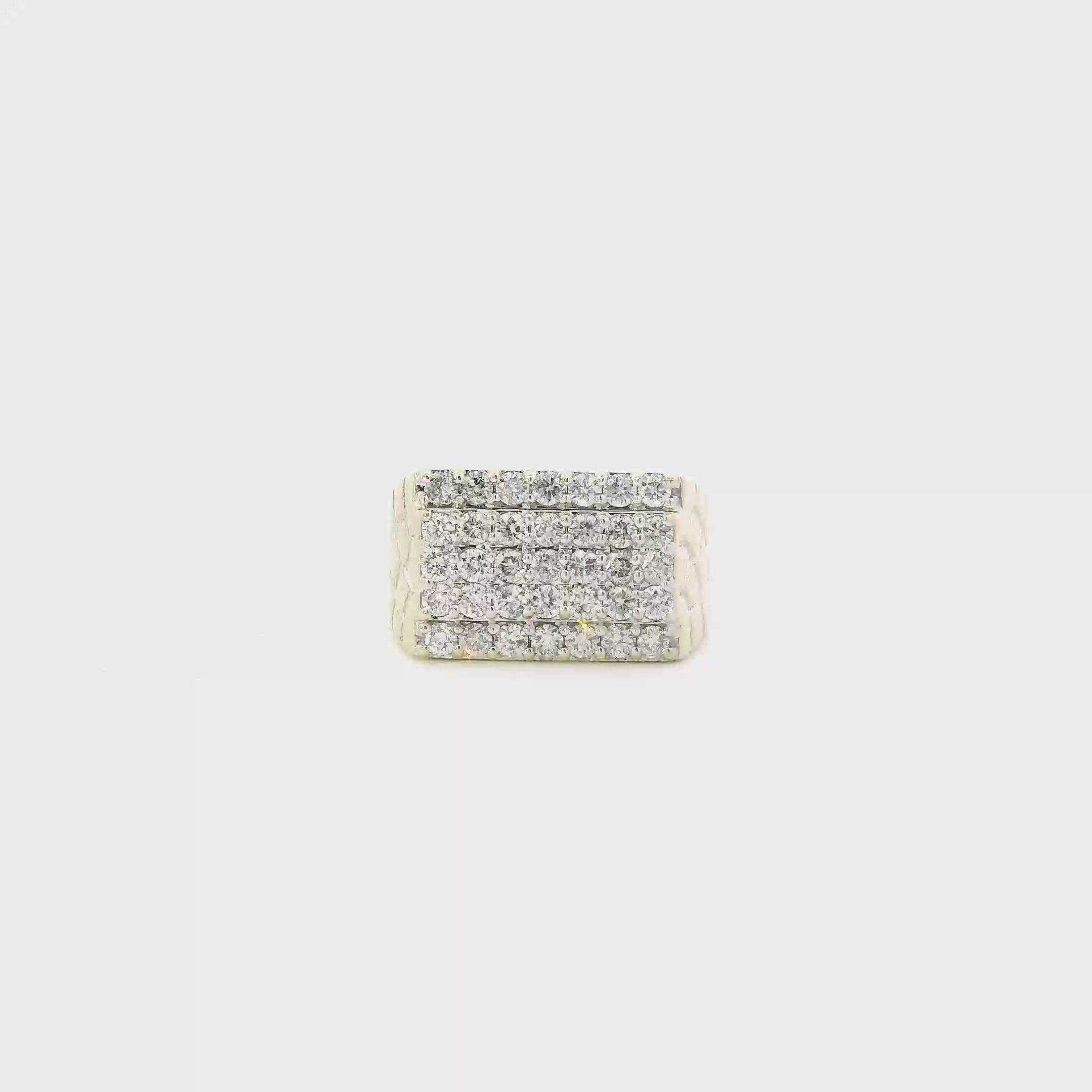 14K Yellow Gold Diamond Nugget Ring-1.47ct