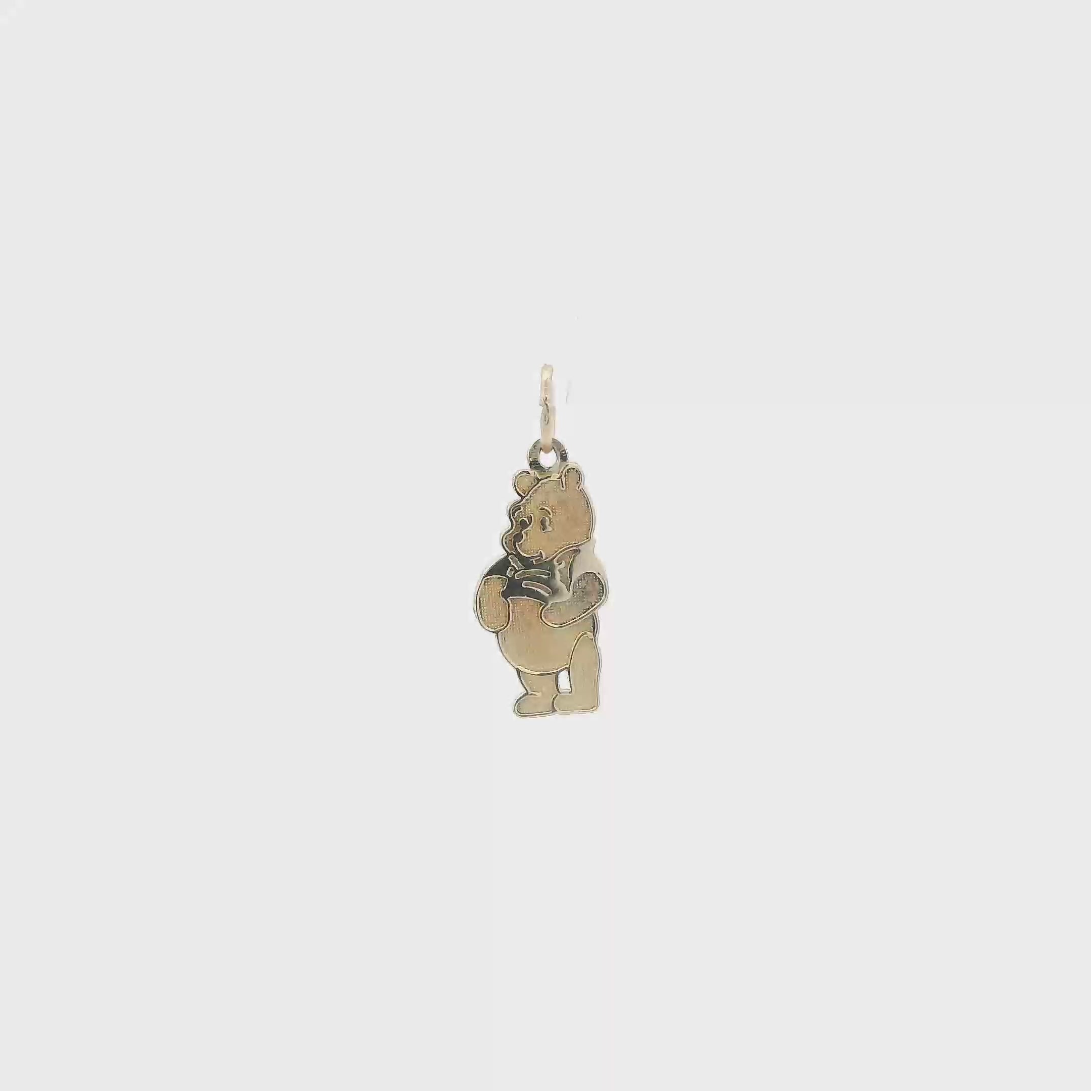 14K Yellow Gold Winnie The Pooh Pendant