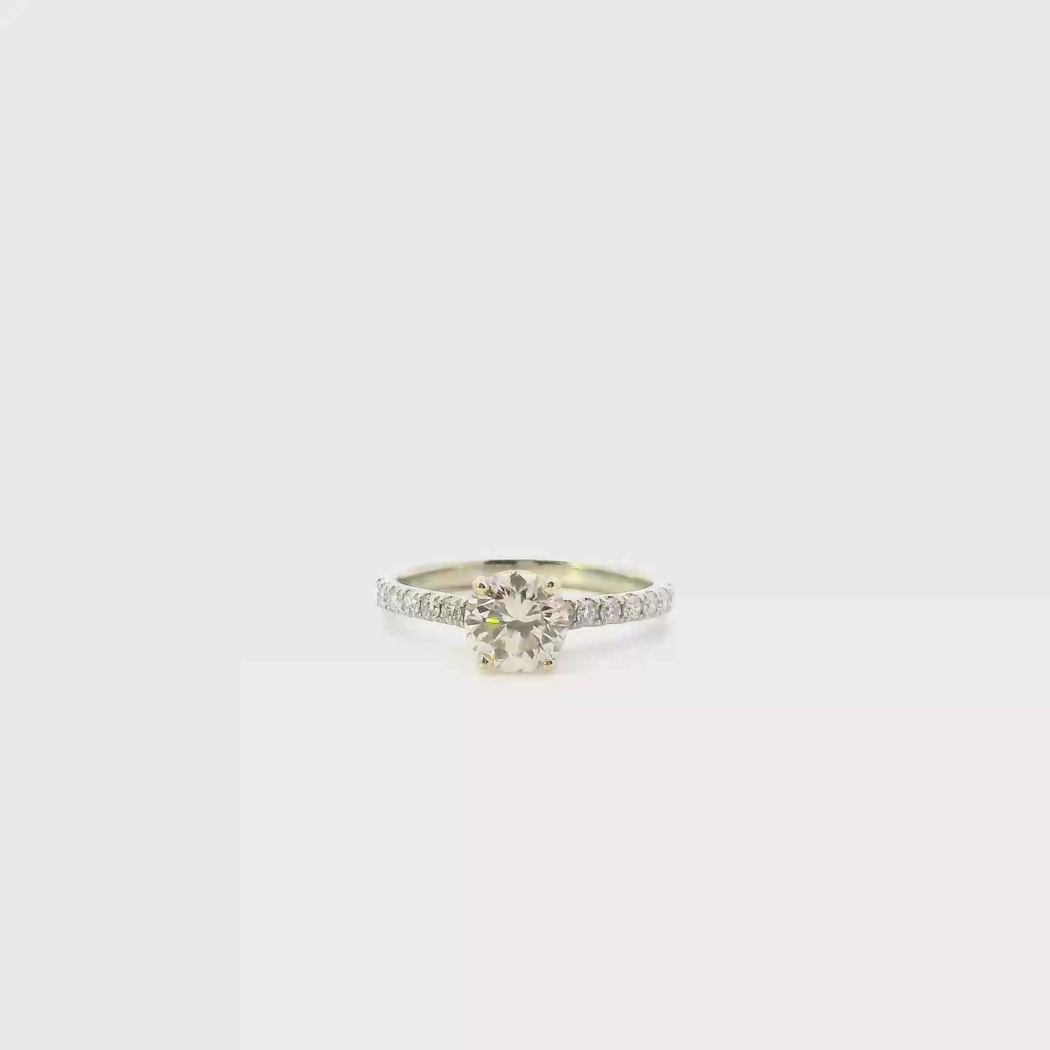 14K White Gold Lab Grown Diamond Womens Ring - 1.45ct