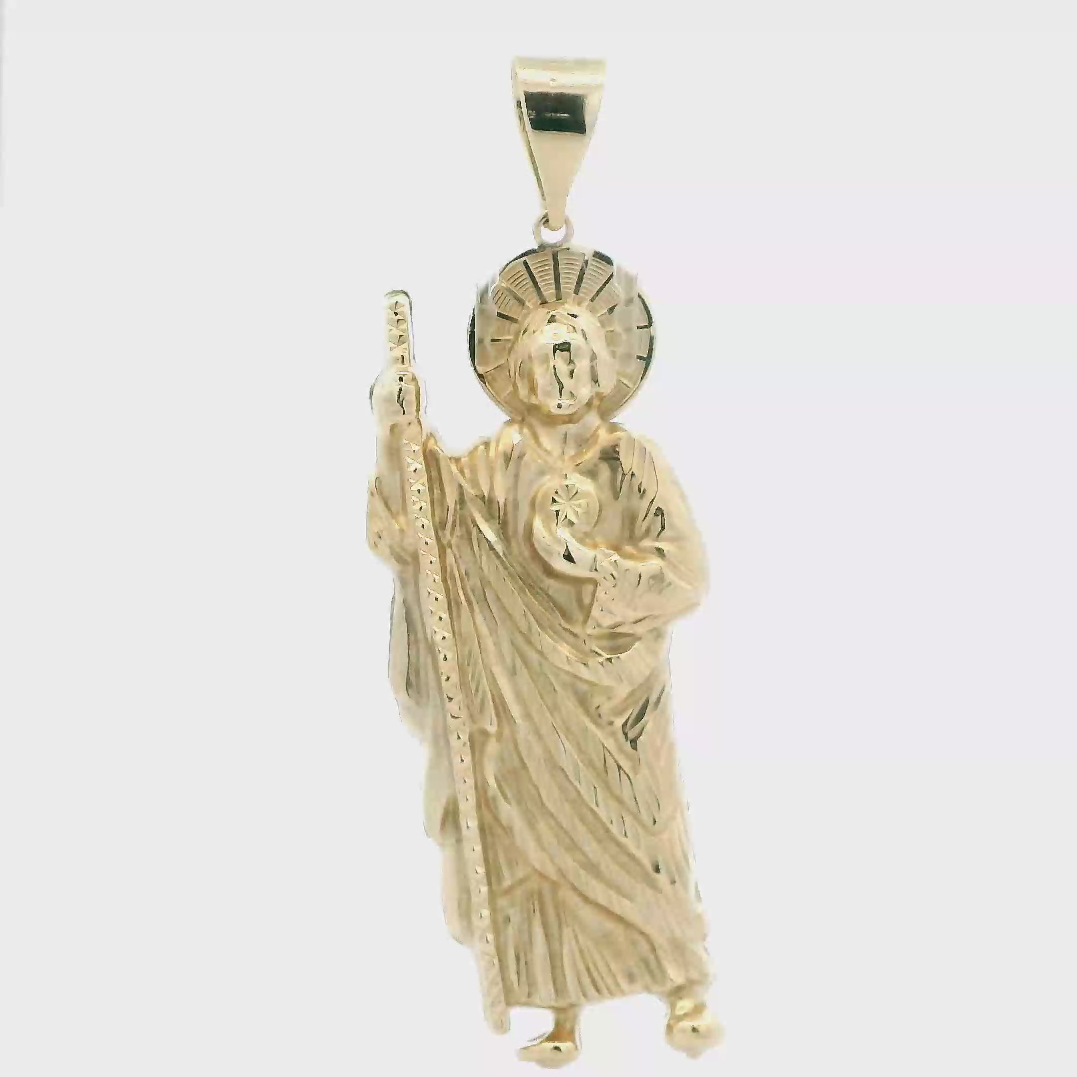 14K Yellow Gold Saint Jude Pendant