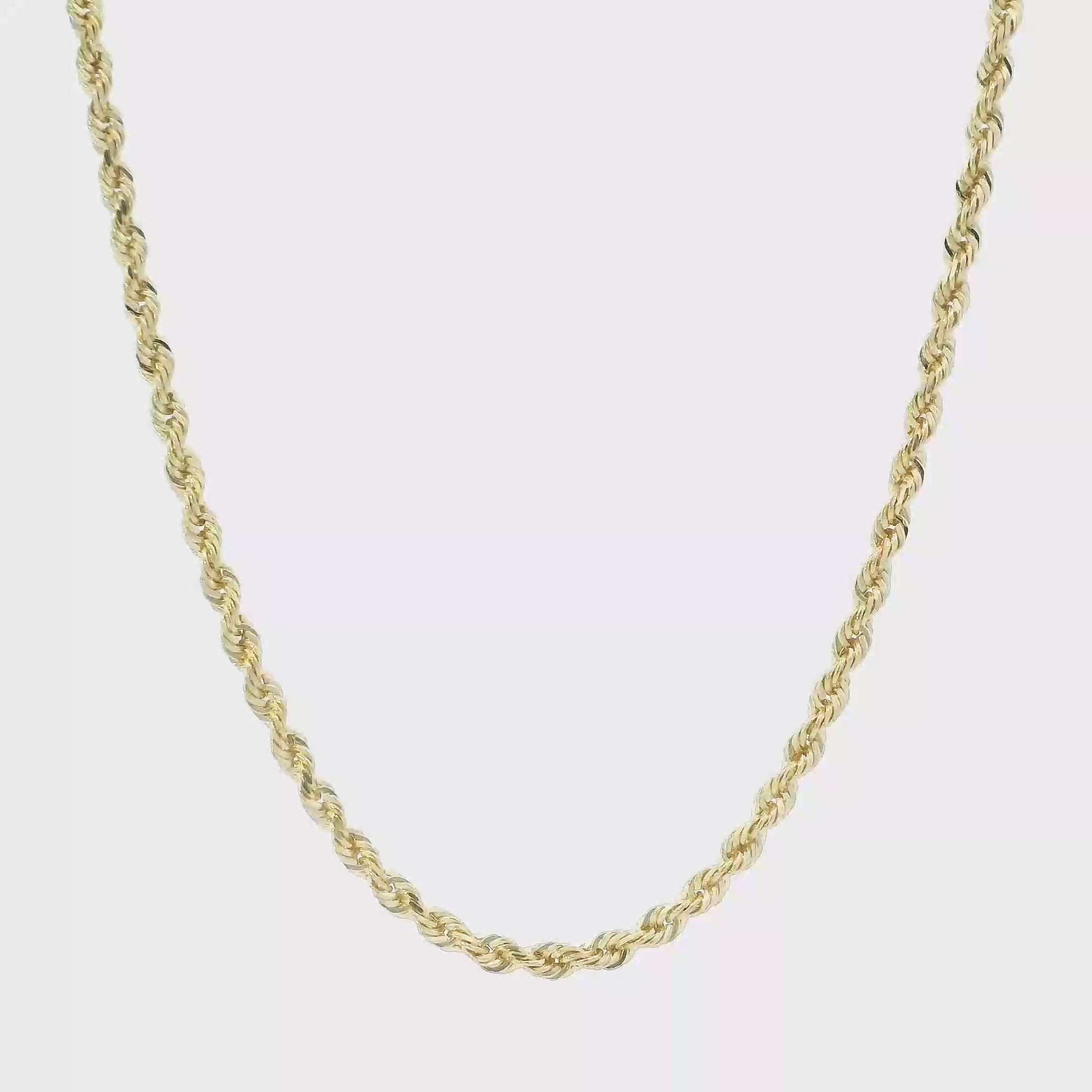 14K Yellow Gold 24' Rope Chain