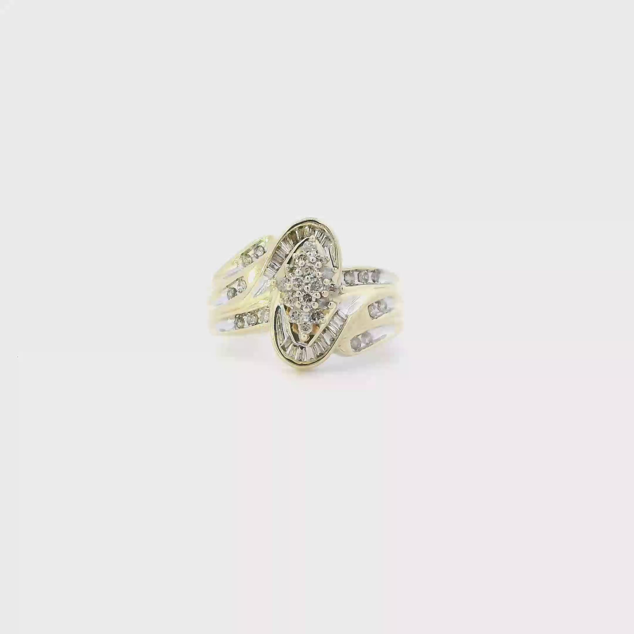 10K Yellow Gold Diamond Womens Ring - 0.29ct