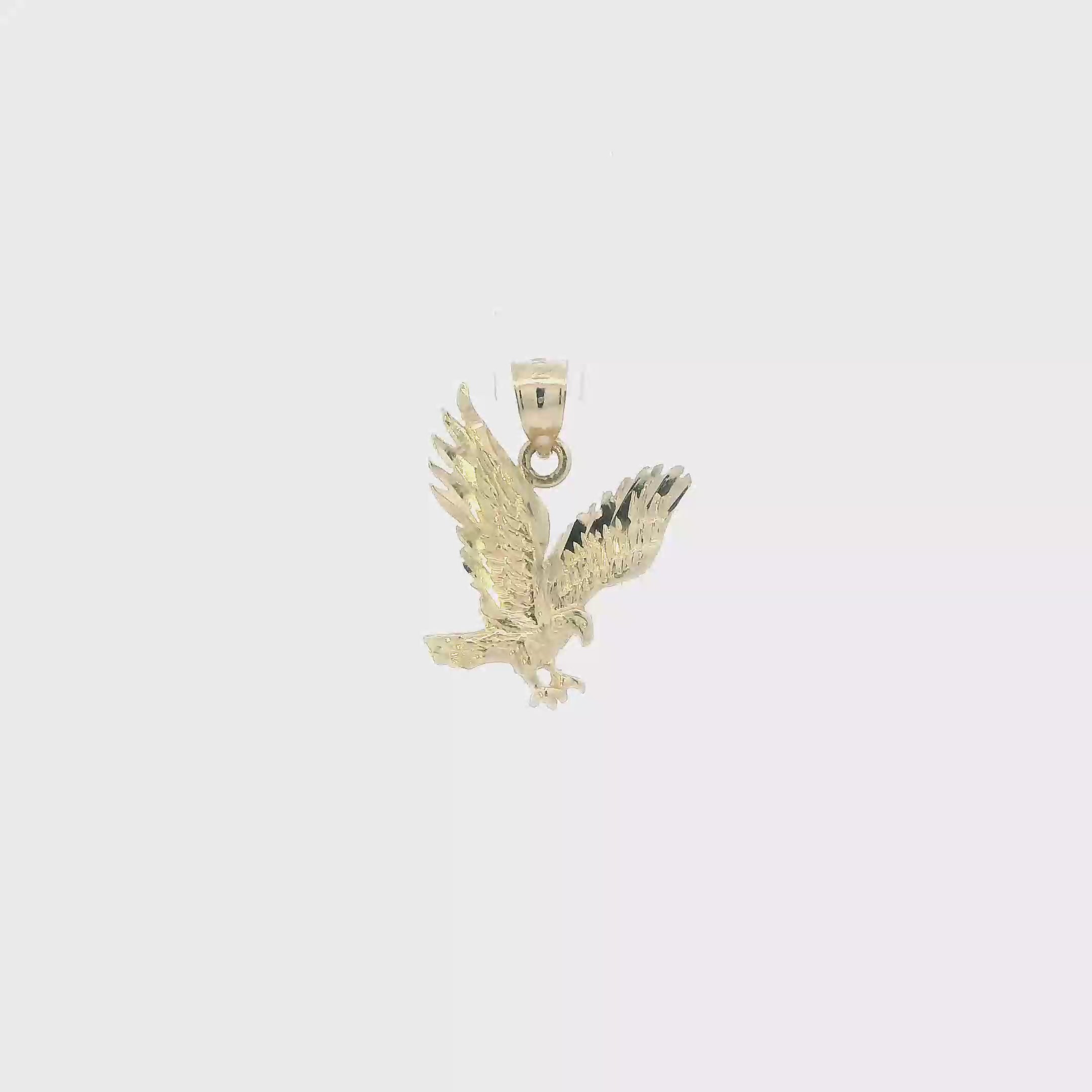 10K Yellow Gold Eagle Pendant