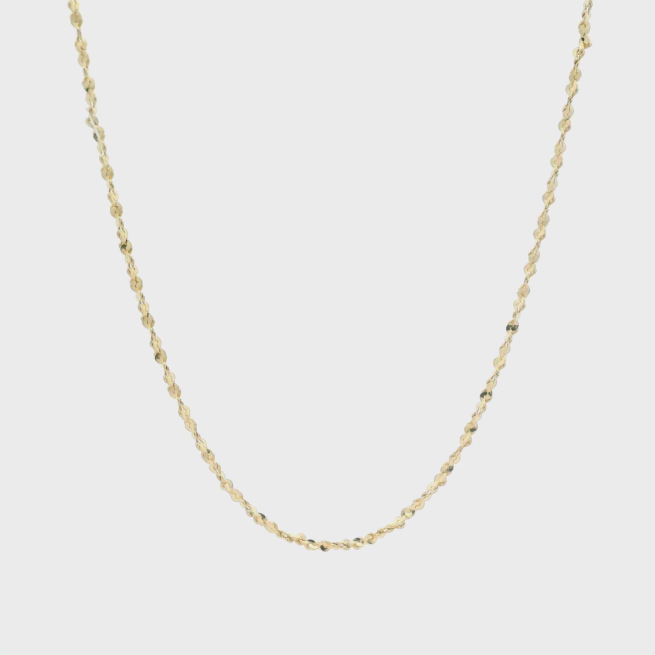 14K Yellow Gold Sparkle Chain