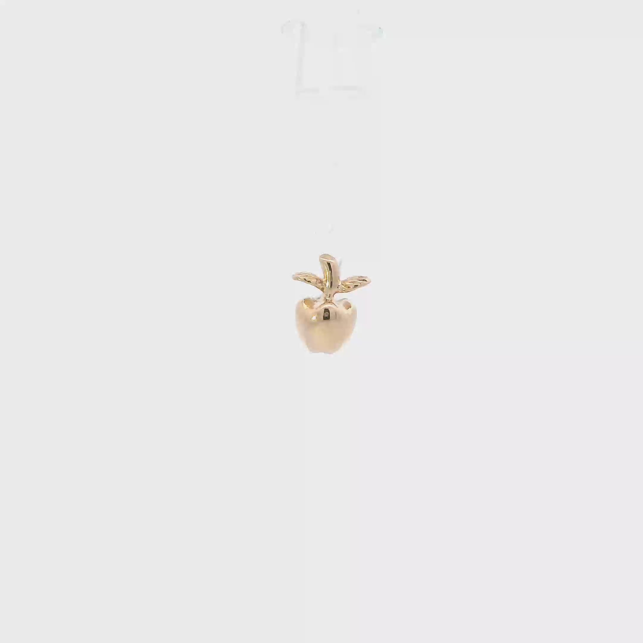 14K Yellow Gold Apple Pendant