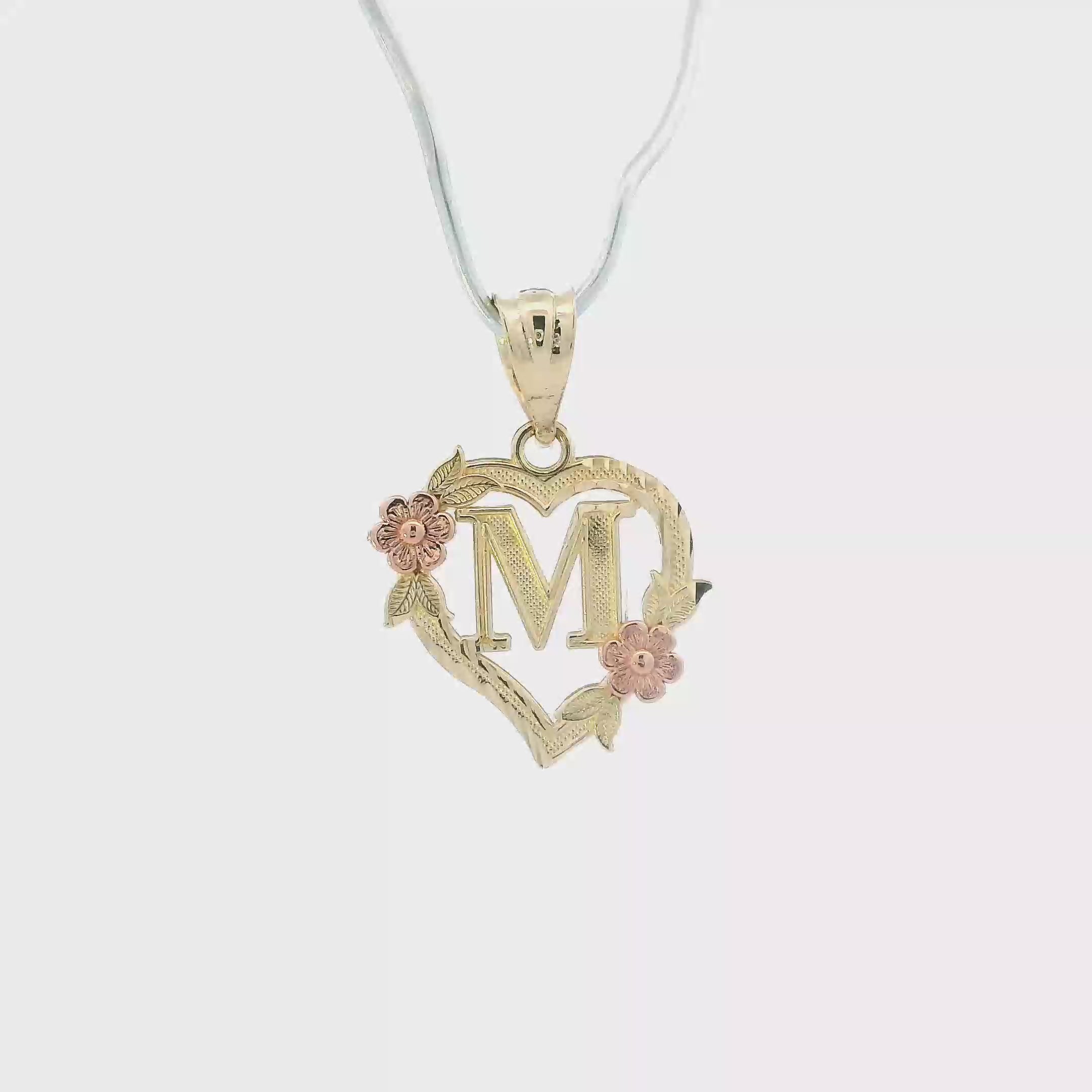10K Yellow & Rose Gold Letter 