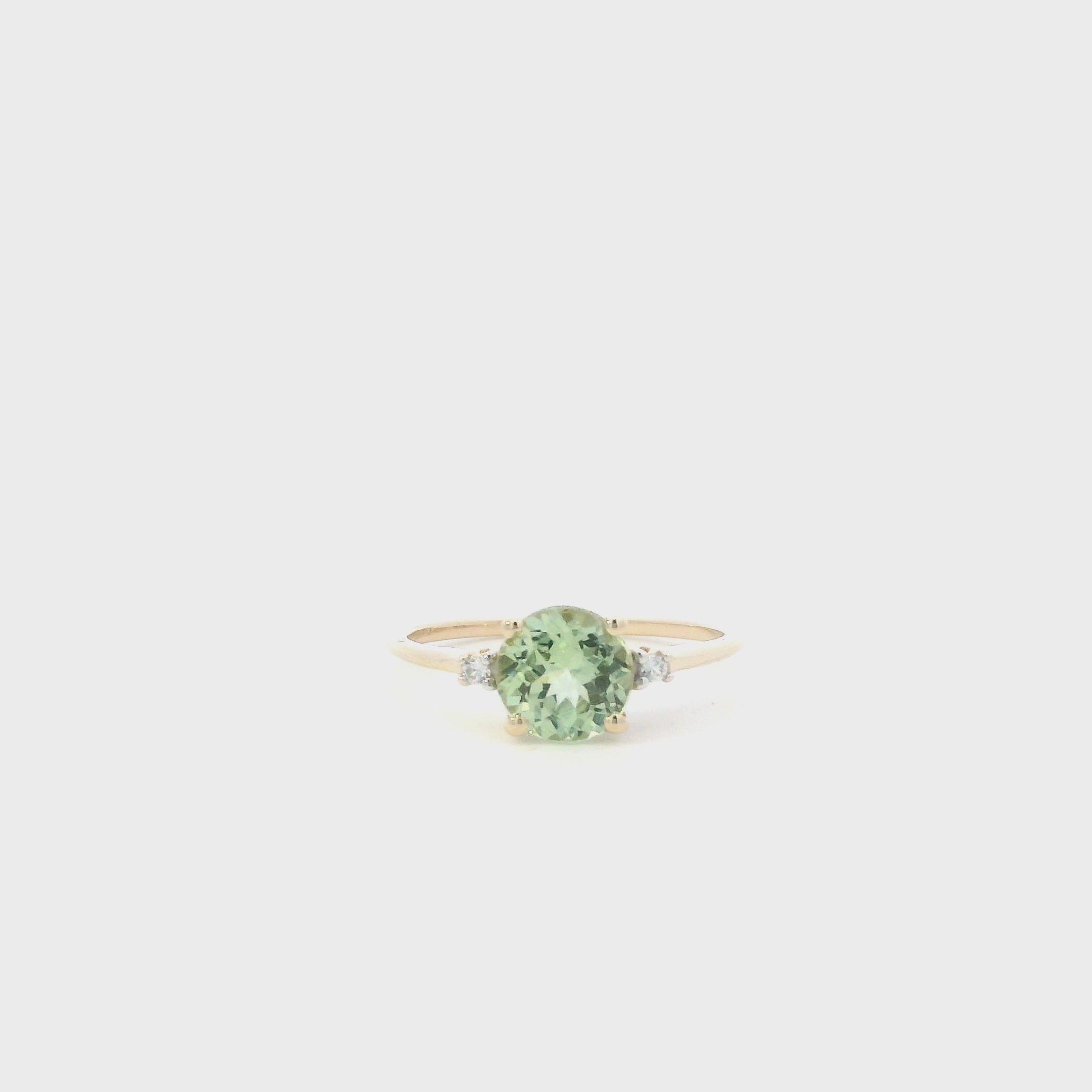 10K Yellow Gold Green Spinel Topaz Ring
